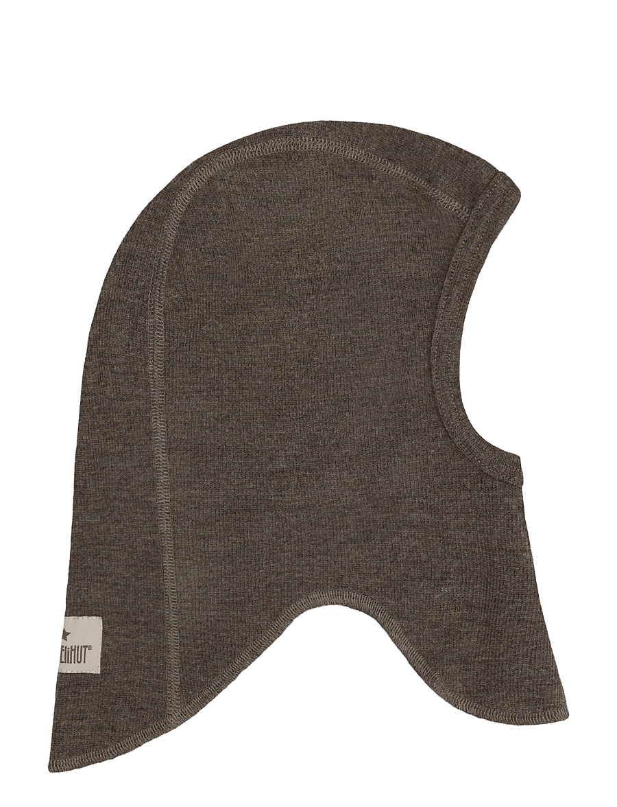 Huttelihut - Balaclava Wool Rib - talvised aksessuaarid - brown melange - 0