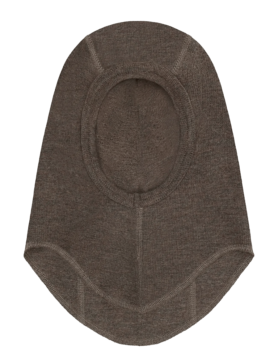 Huttelihut - Balaclava Wool Rib - talvised aksessuaarid - brown melange - 1