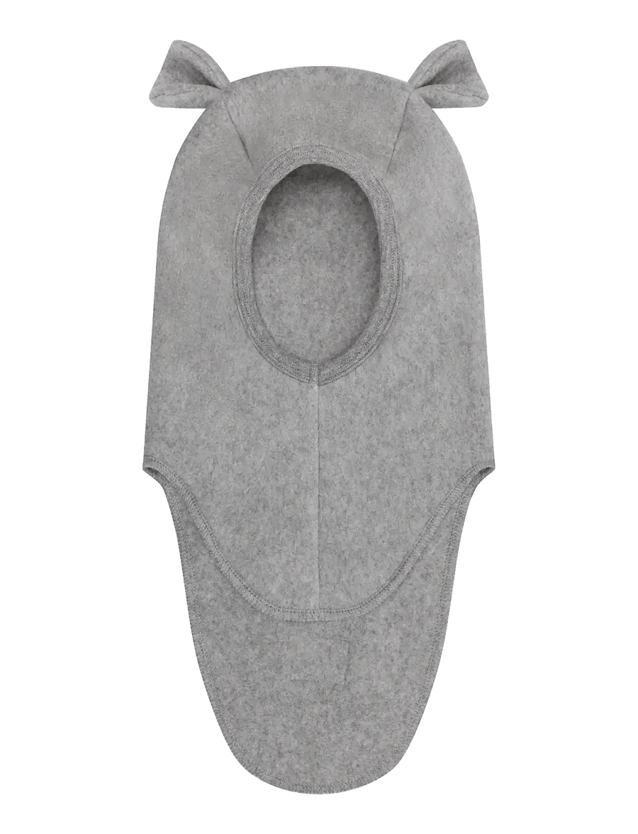 Huttelihut - Balaclava Ears Cotton Fleece - talvised aksessuaarid - medium grey melange - 1