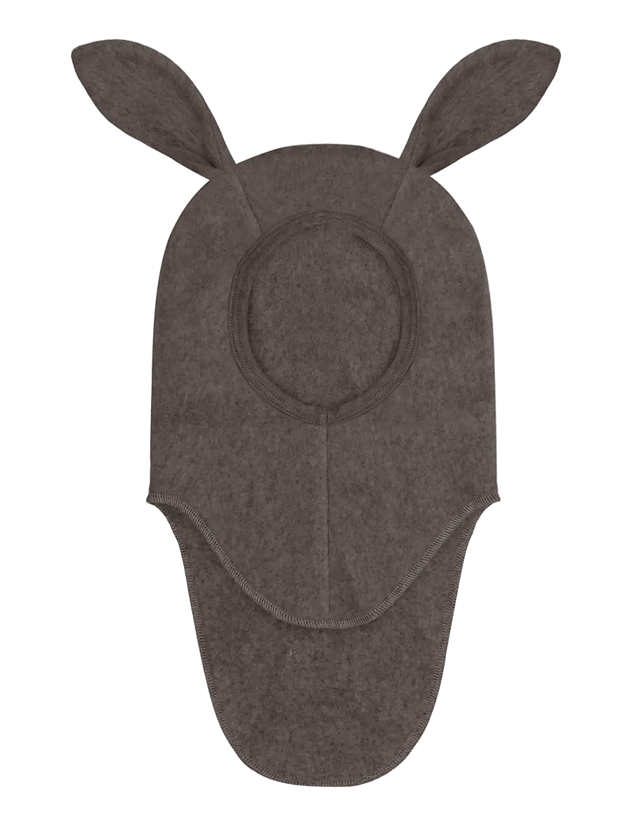 Huttelihut - Balaclava Ears Cotton Fleece - talvised aksessuaarid - brown melange - 0
