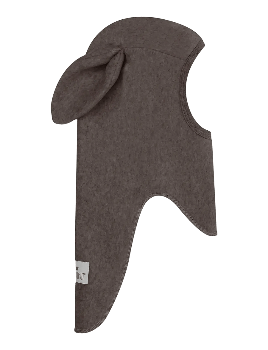 Huttelihut - Balaclava Ears Cotton Fleece - talvised aksessuaarid - brown melange - 1