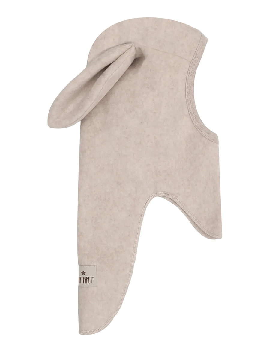 Huttelihut - Balaclava Ears Cotton Fleece - talvised aksessuaarid - camel melange - 0