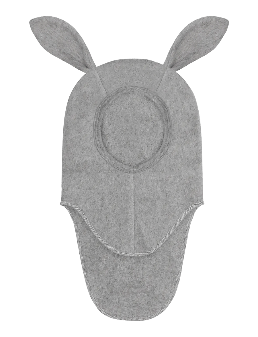 Huttelihut - Balaclava Ears Cotton Fleece - talvised aksessuaarid - medium grey melange - 1