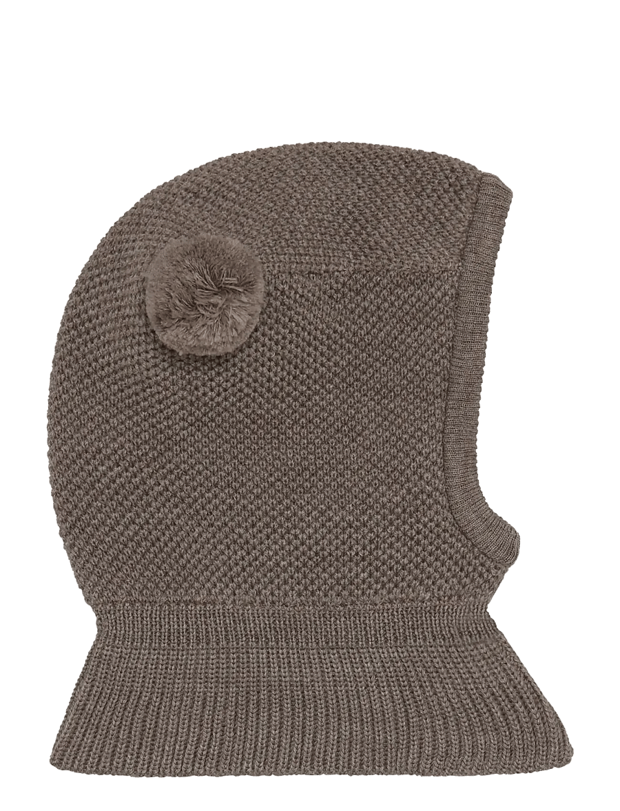 Huttelihut - Balaclava Windstop Pompoms - cinder melange - 0
