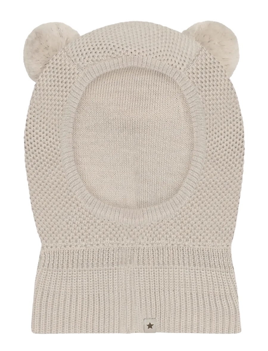 Huttelihut - Balaclava Windstop Pompoms - sand melange - 1