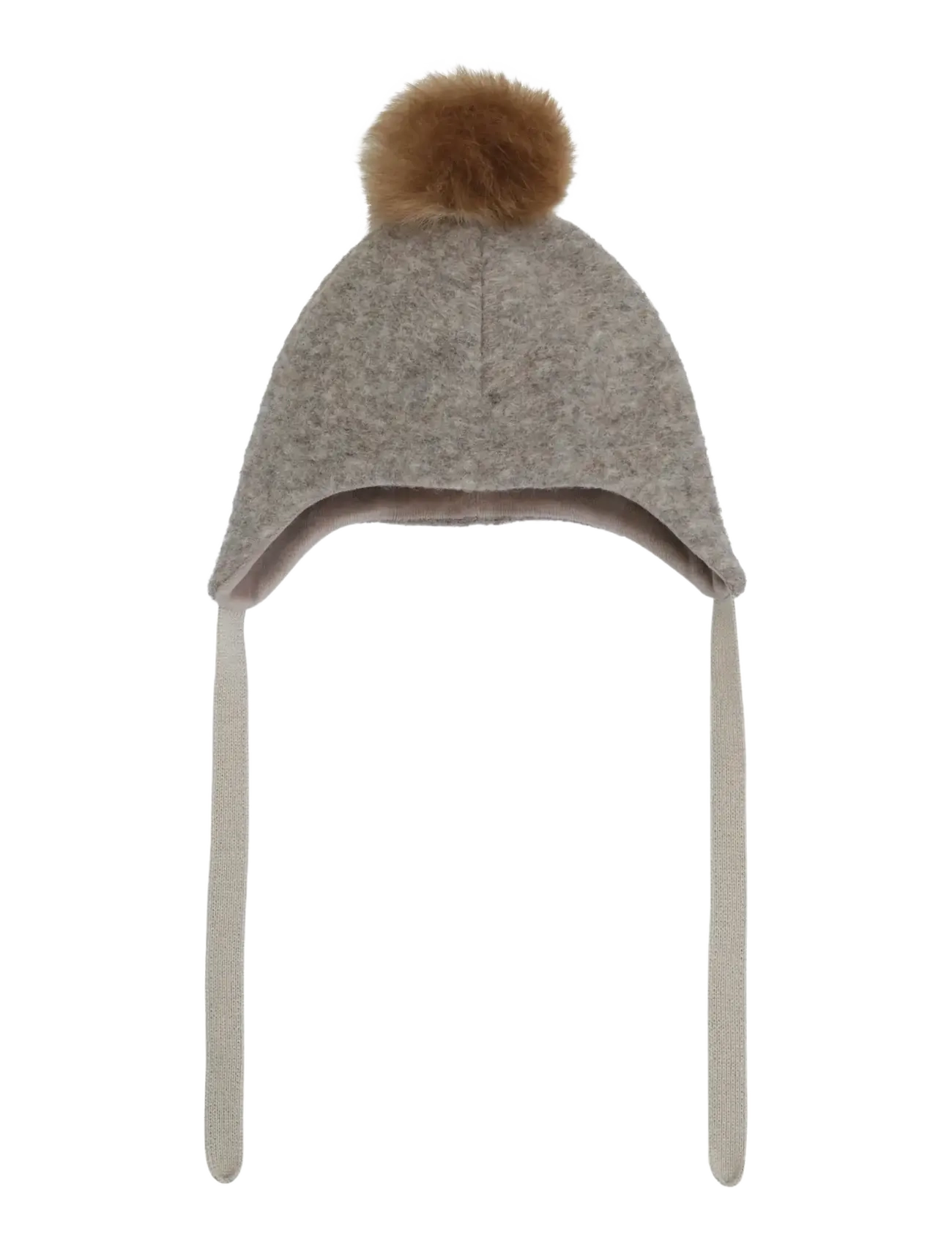 Huttelihut - Bonnet Wool Alpaca Pompom - babymützen - camel melange - 1
