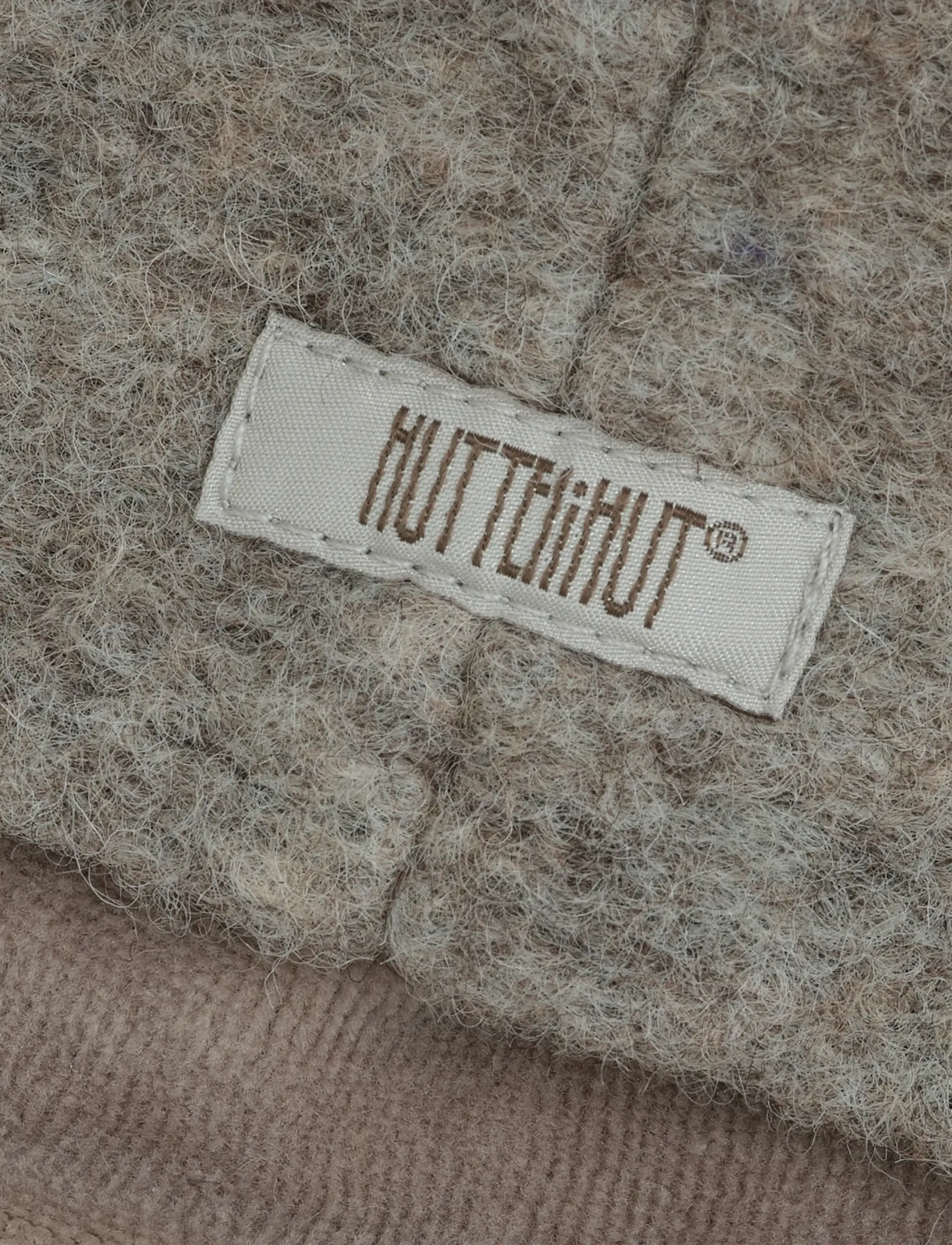 Huttelihut - Bonnet Wool Alpaca Pompom - babymützen - camel melange - 2