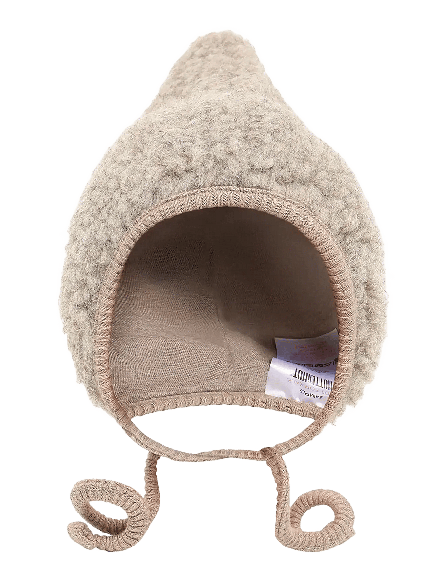 Huttelihut - Bonnet Wool Teddy - babymützen - camel melange - 1