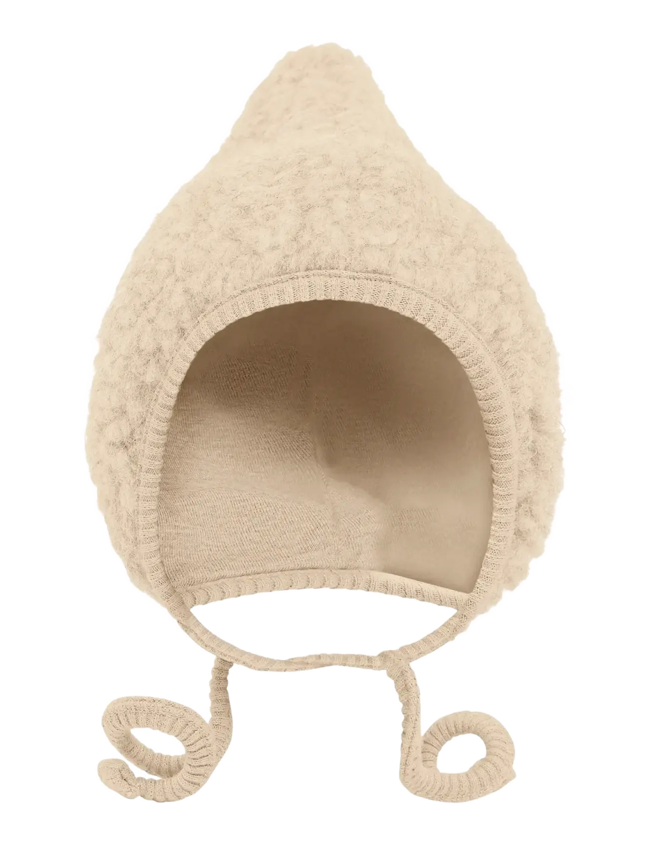 Huttelihut - Bonnet Wool Teddy - baby hats - cement - 1