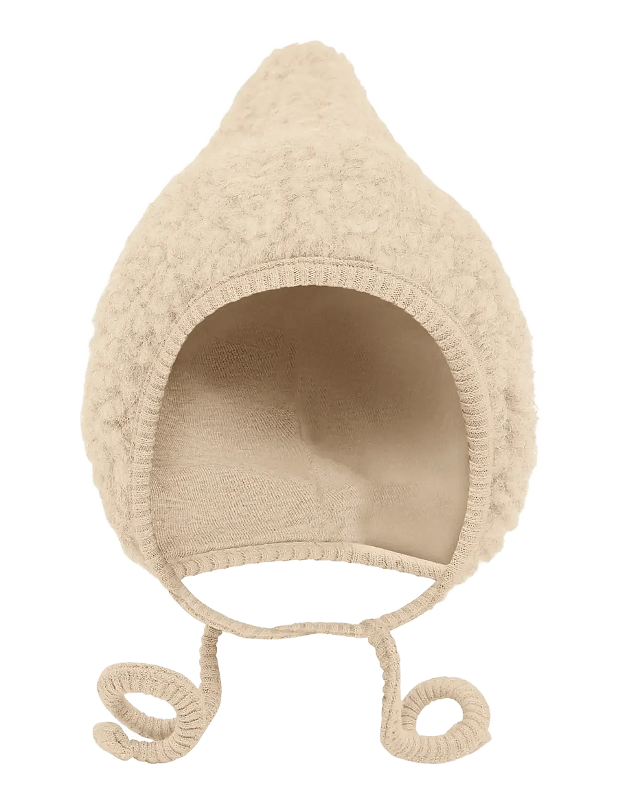 Huttelihut - Bonnet Wool Teddy - baby hats - cement - 1