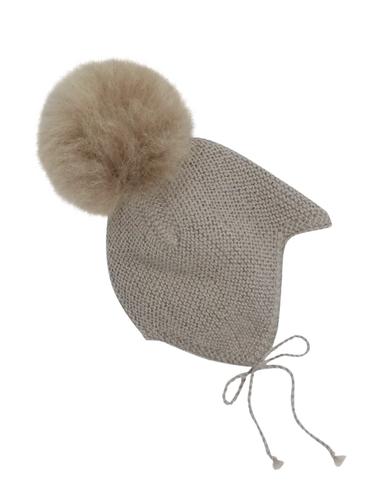 Huttelihut Bonnet Wool Knit Alpaca Pompom - Wintermützen - ATMOSPHERE / beige