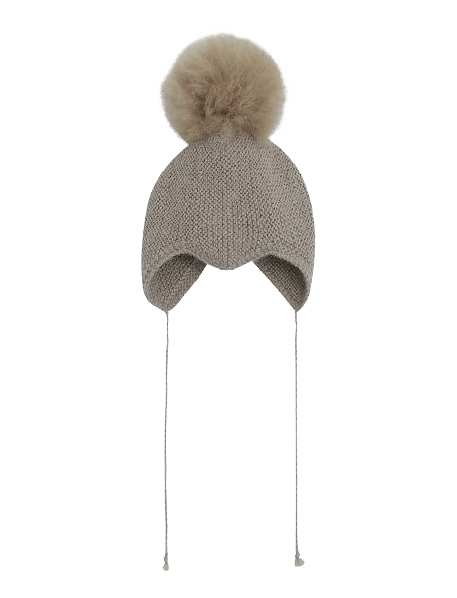 Huttelihut - Bonnet Wool Knit Alpaca Pompom - babymützen - atmosphere - 1