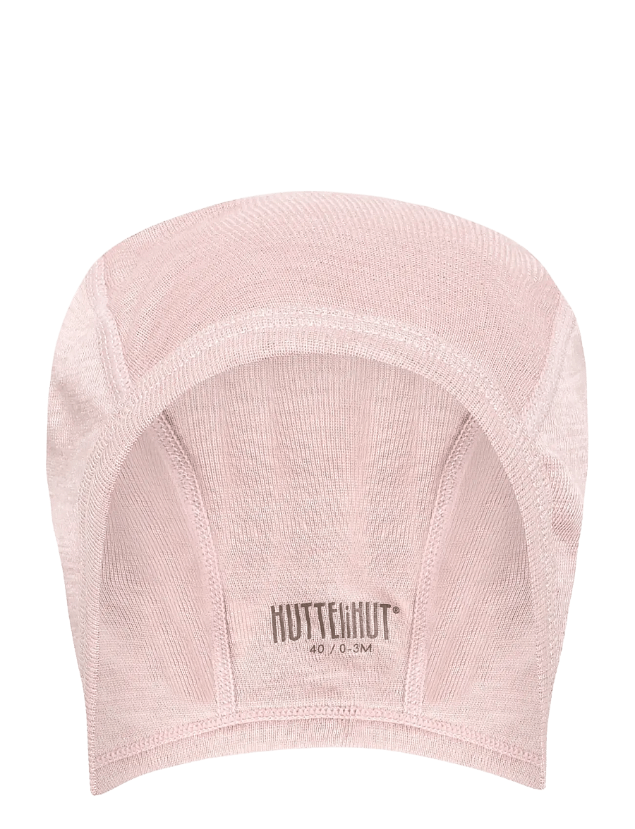 Huttelihut - Bonnet Wool w. Silk - babymössor - rose smoke - 1