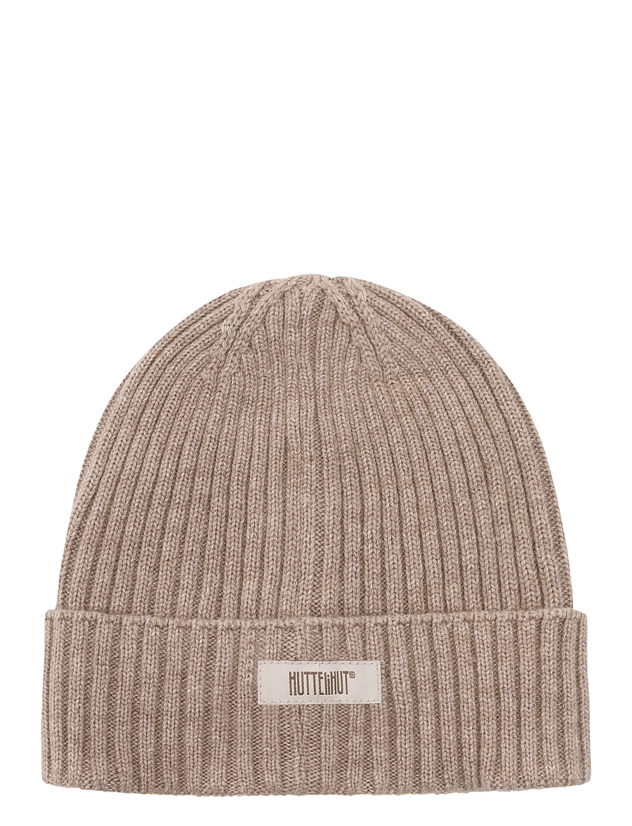 Huttelihut - Beanie Wool Knit - kootud mütsid - savannah melange - 0