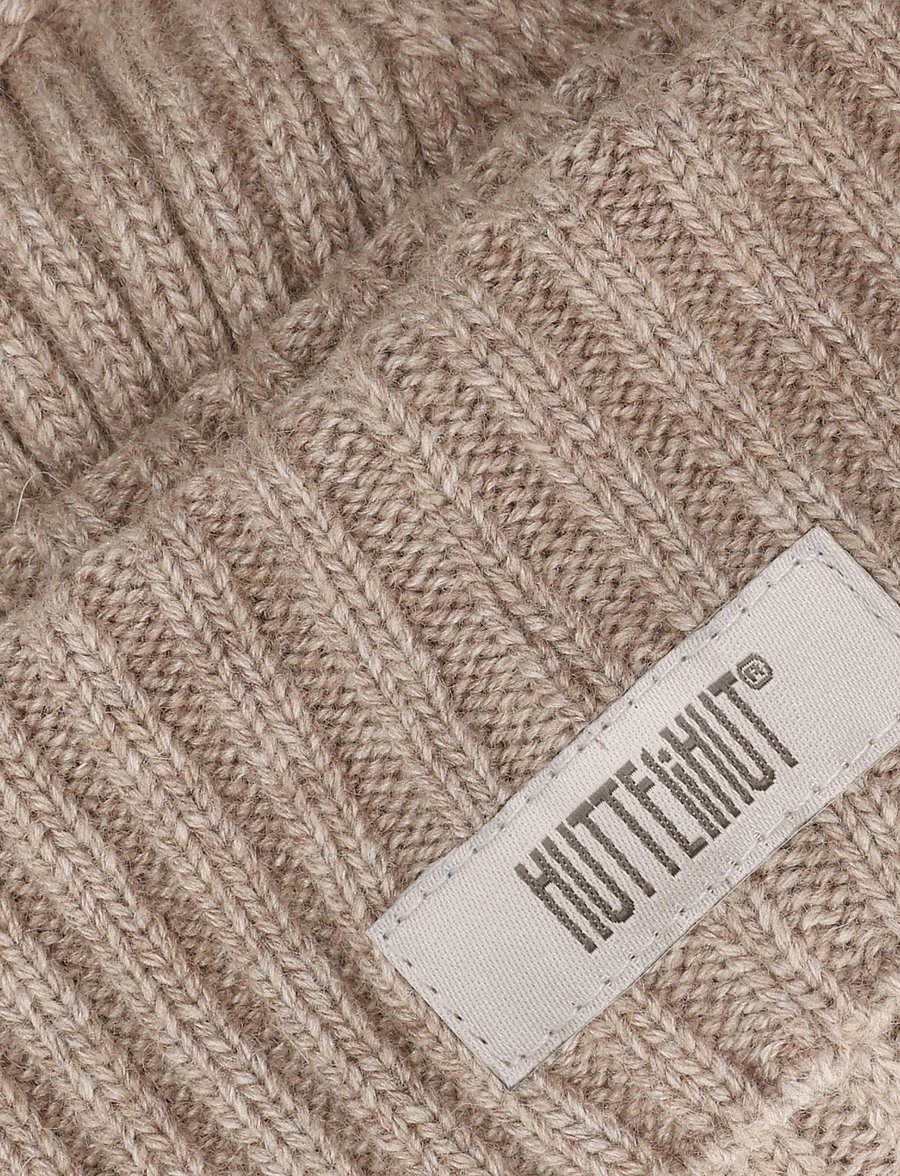 Huttelihut - Beanie Wool Knit - kootud mütsid - savannah melange - 2