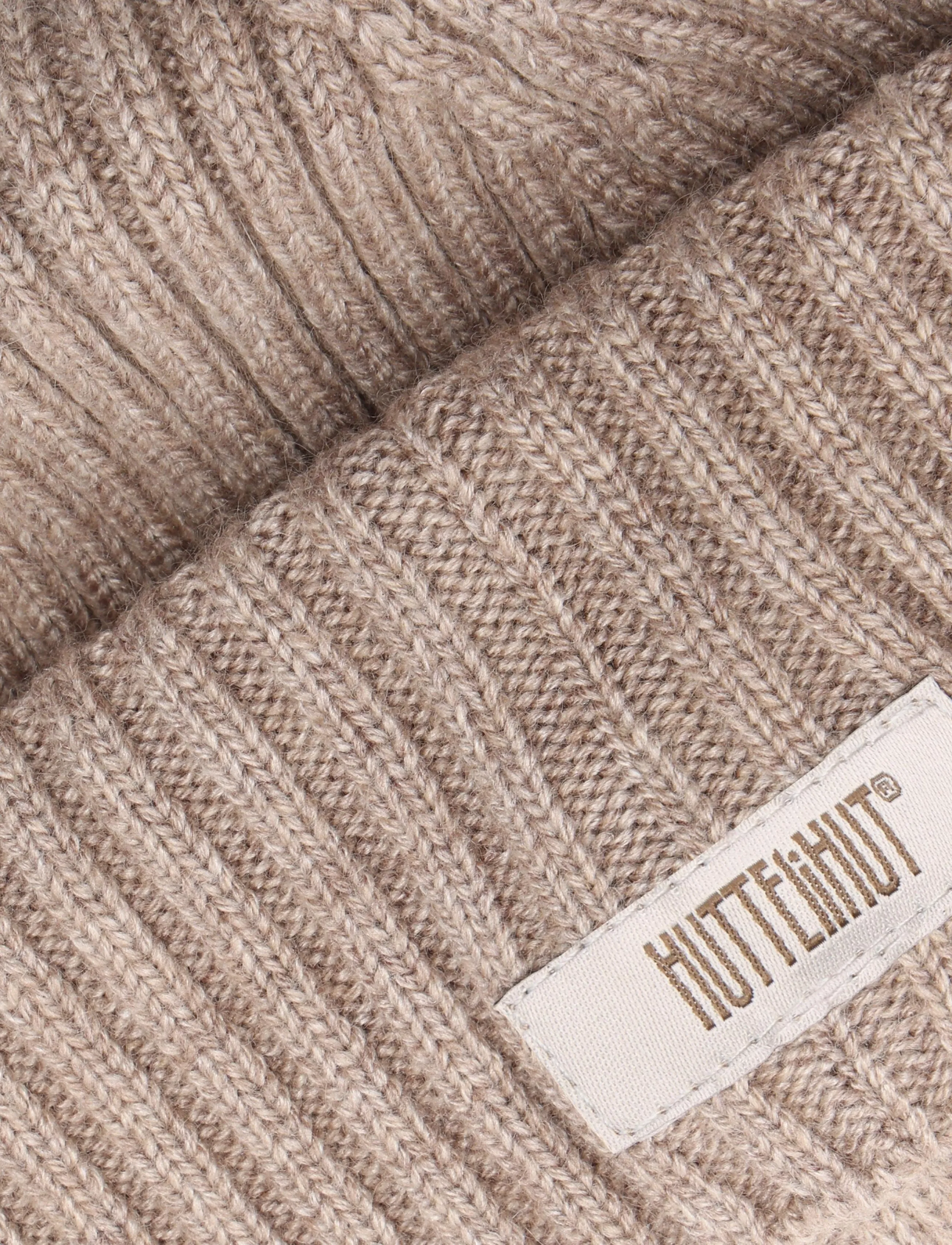 Huttelihut - Beanie Wool Knit - kootud mütsid - savannah melange - 2
