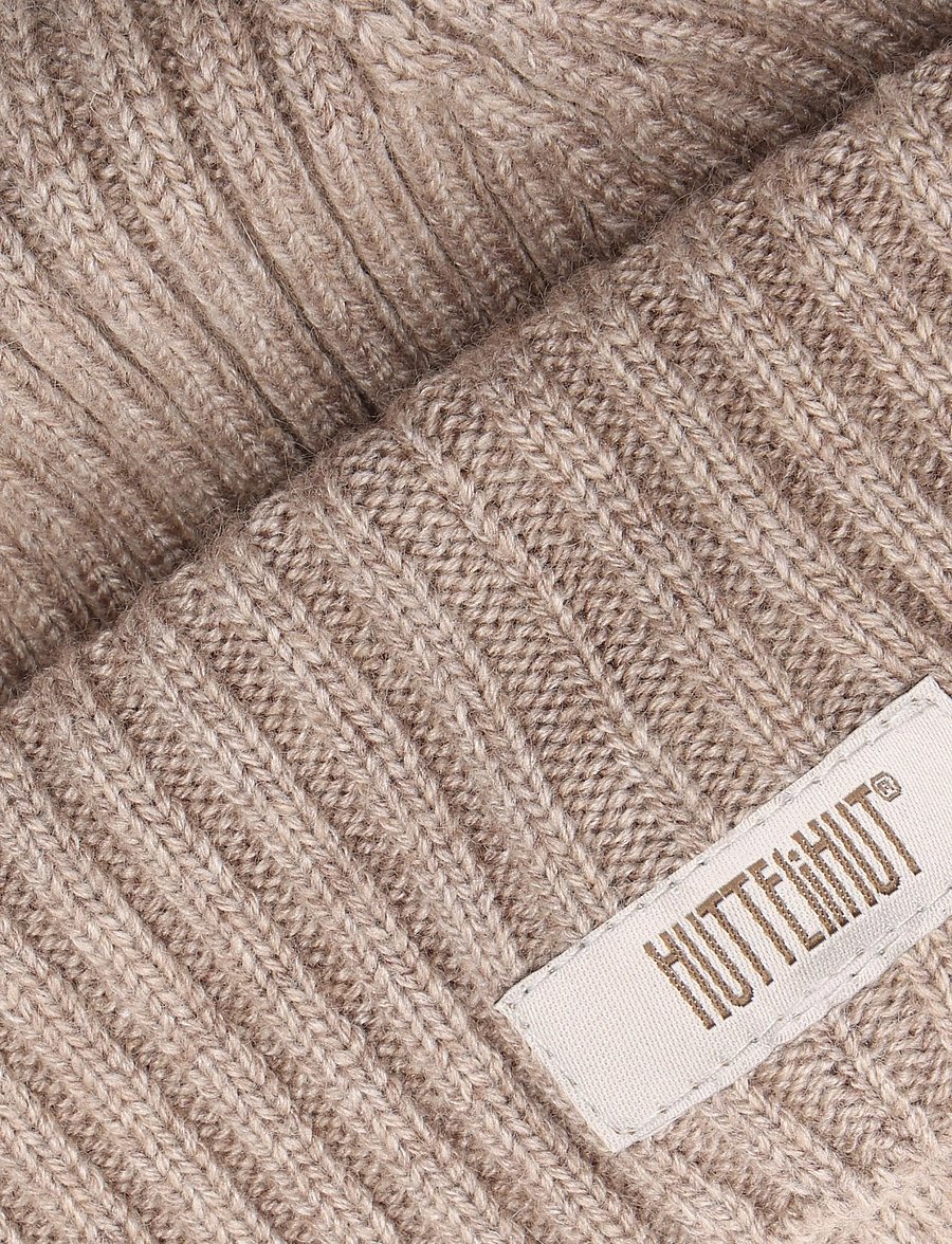Huttelihut - Beanie Wool Knit - kootud mütsid - savannah melange - 2