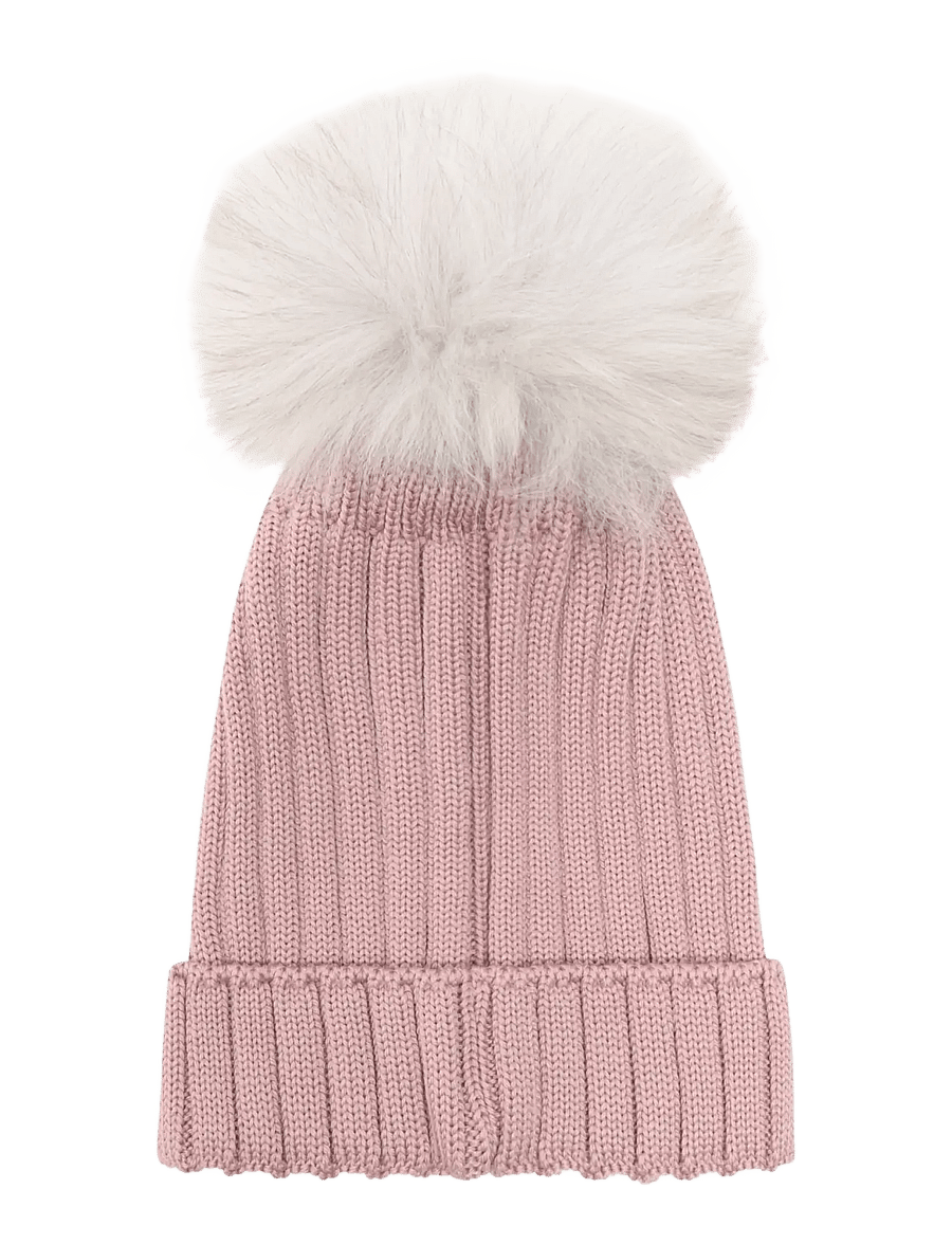 Huttelihut - Hat Knit Alpaca Pompom - wintermützen - woodrose - 1