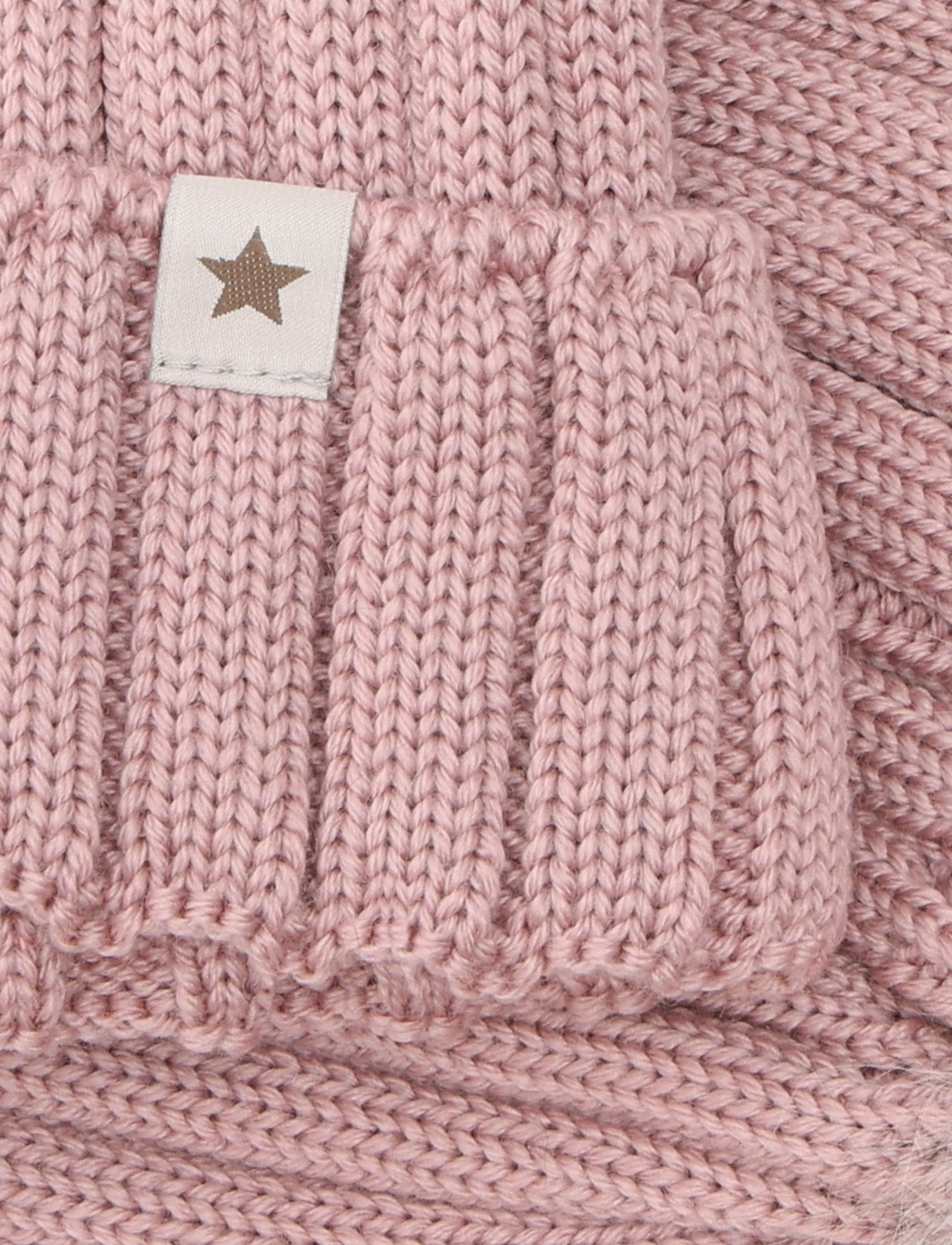 Huttelihut - Hat Knit Alpaca Pompom - accessories - woodrose - 3