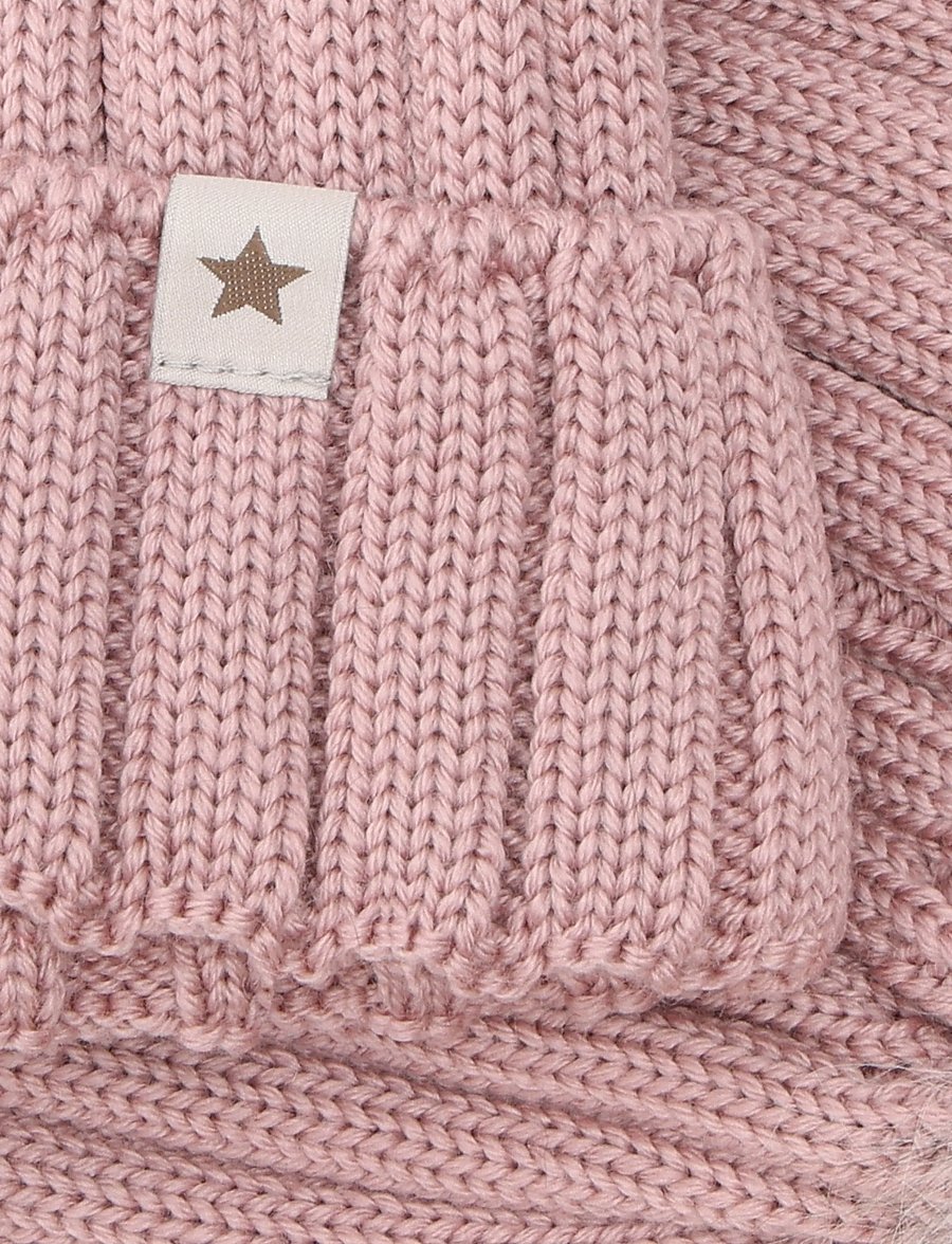 Huttelihut - Hat Knit Alpaca Pompom - wintermützen - woodrose - 3