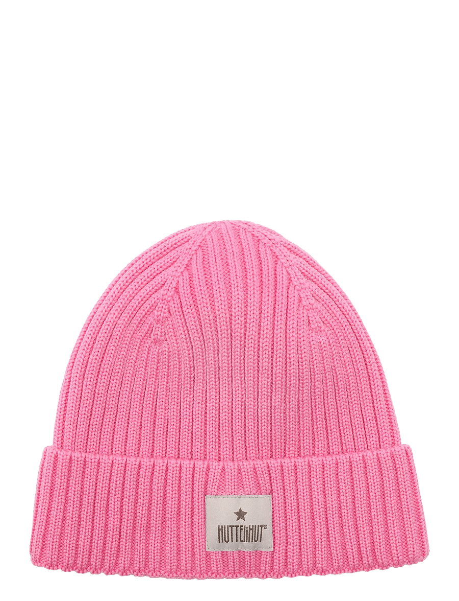 Huttelihut - Hat Wool Knit Color Solid - beebimütsid - begonia pink - 0