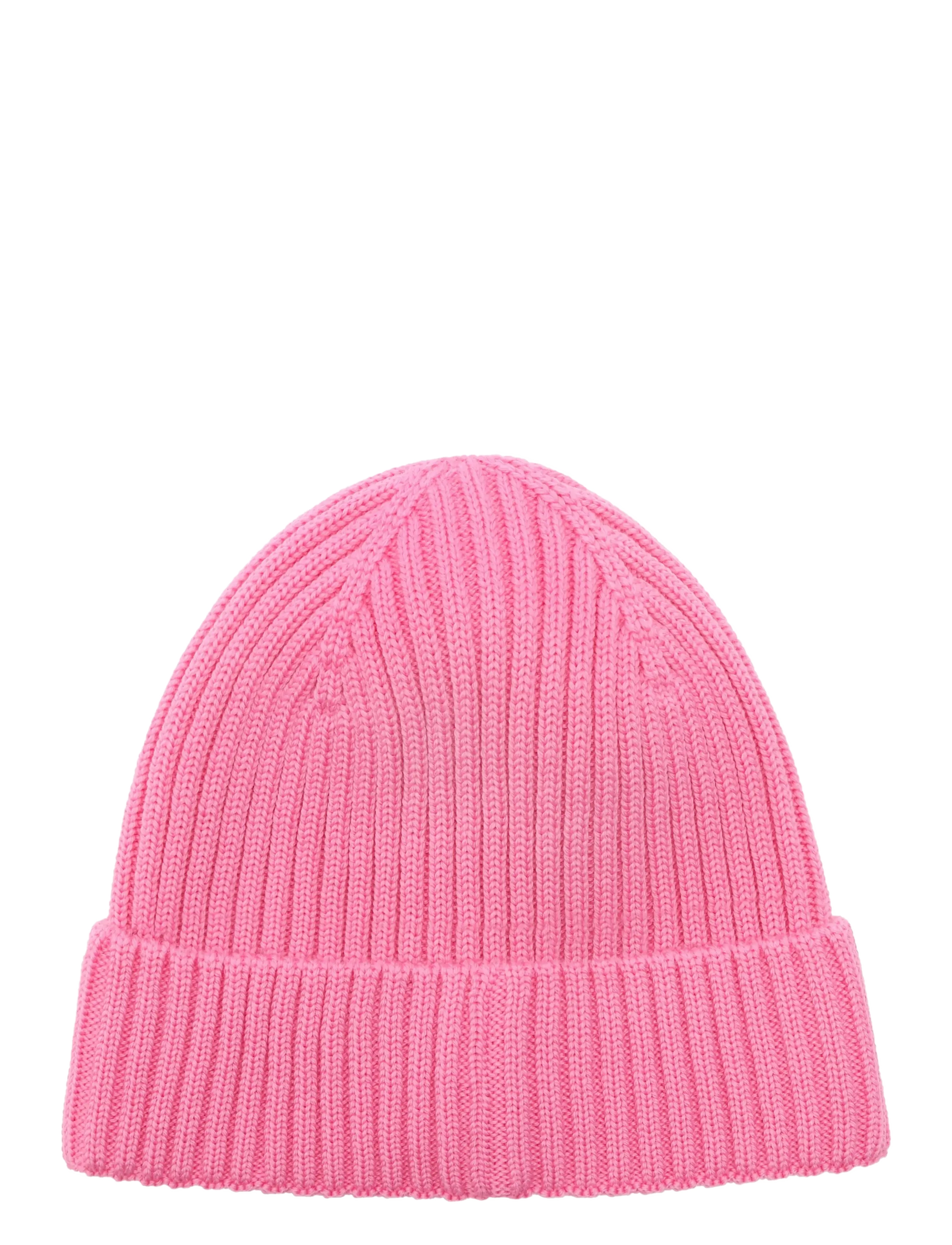 Huttelihut - Hat Wool Knit Color Solid - begonia pink - 1