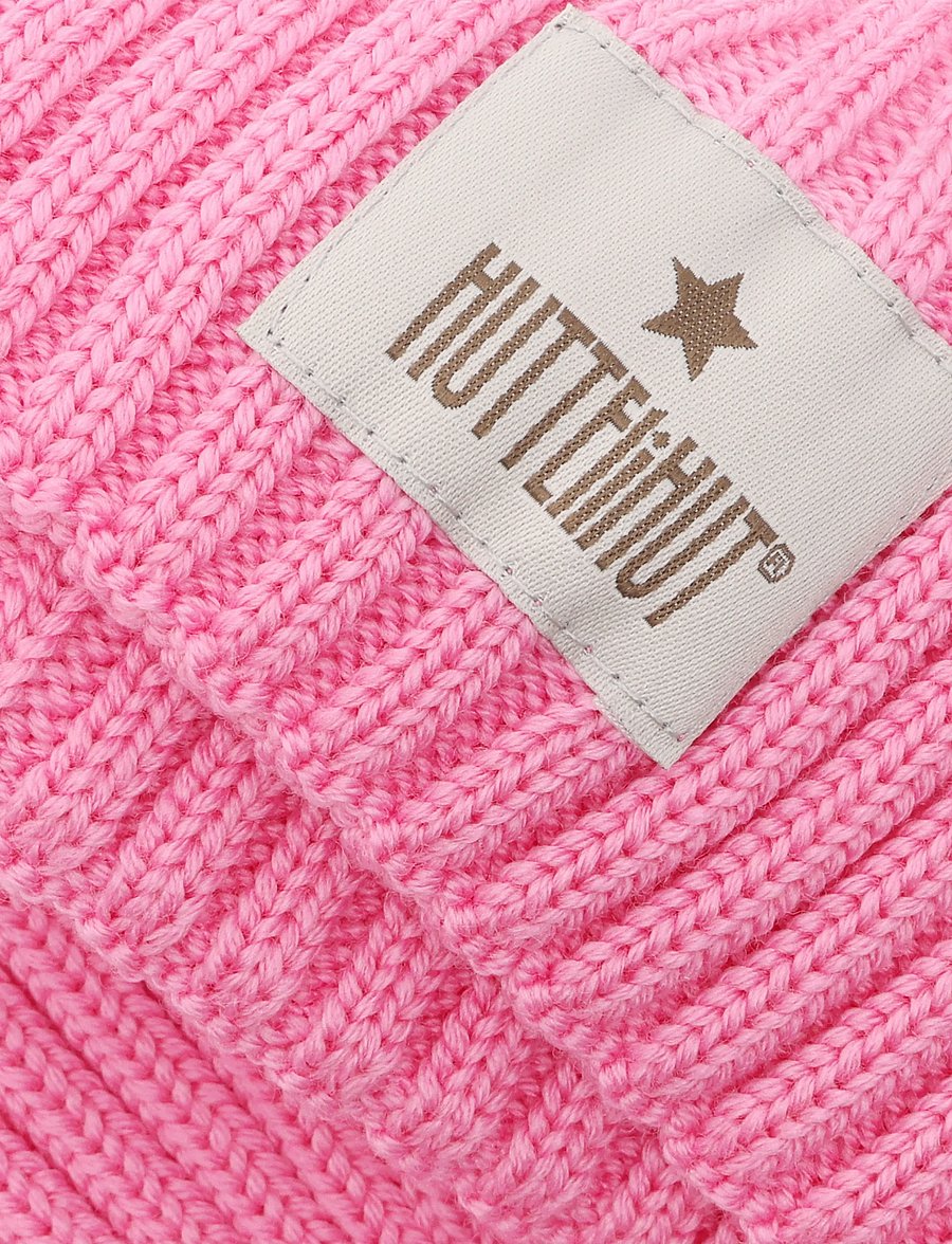 Huttelihut - Hat Wool Knit Color Solid - beebimütsid - begonia pink - 2