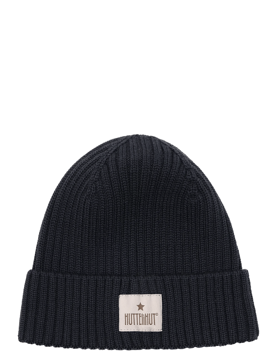Huttelihut - Hat Wool Knit Color Solid - beebimütsid - dark navy - 0