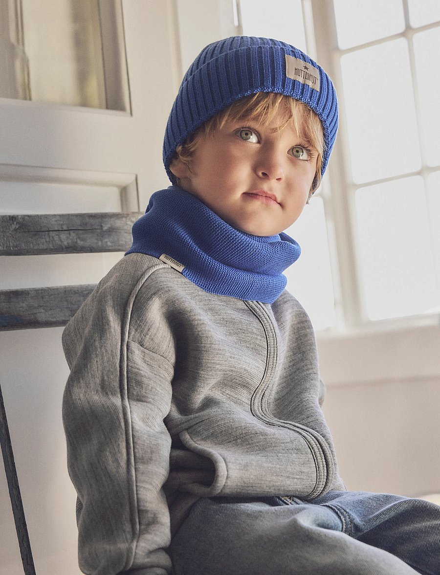 Huttelihut - Hat Wool Knit Color Solid - beebimütsid - dazzling blue - 0