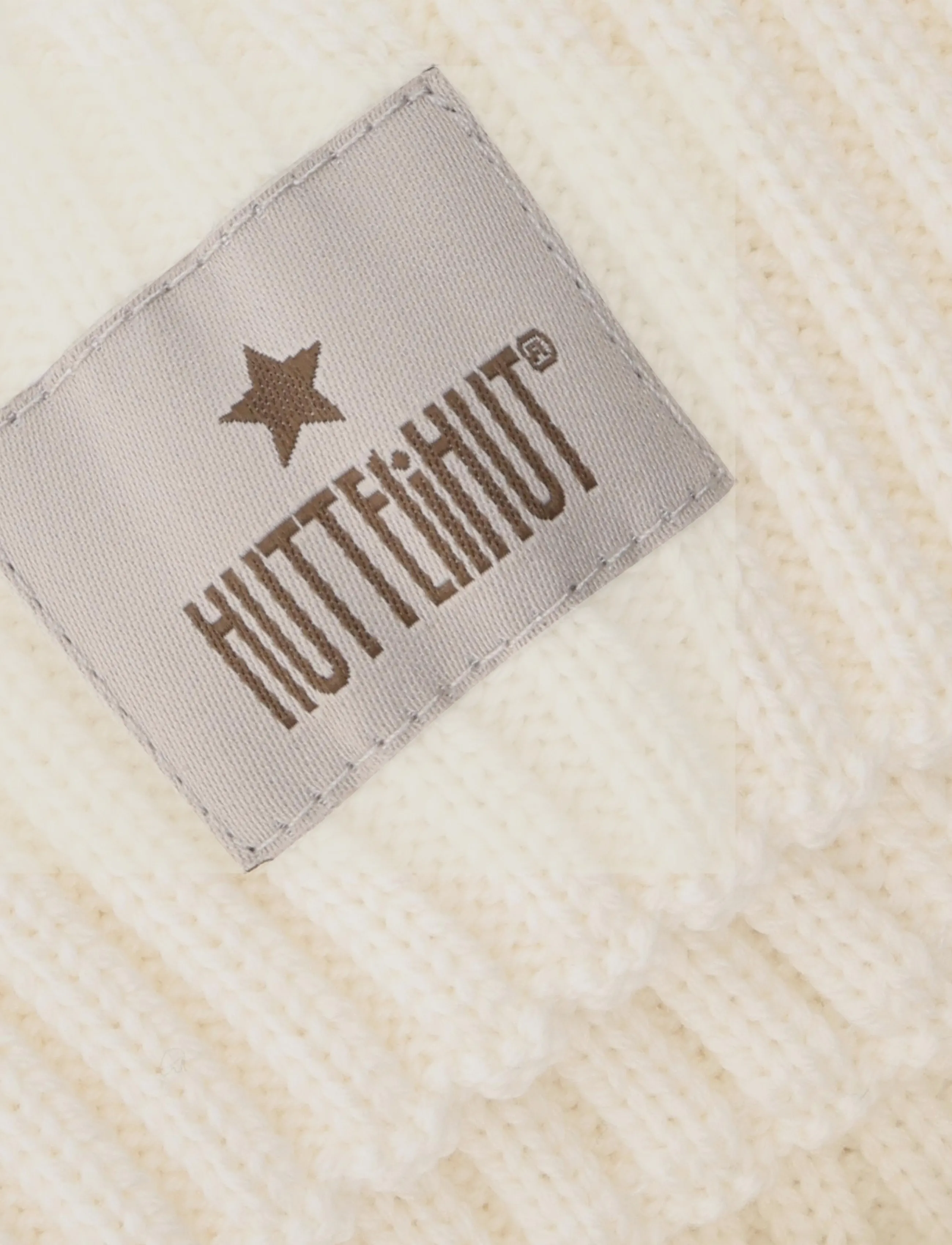 Huttelihut - Hat Wool Knit Color Solid - beebimütsid - egret - 3