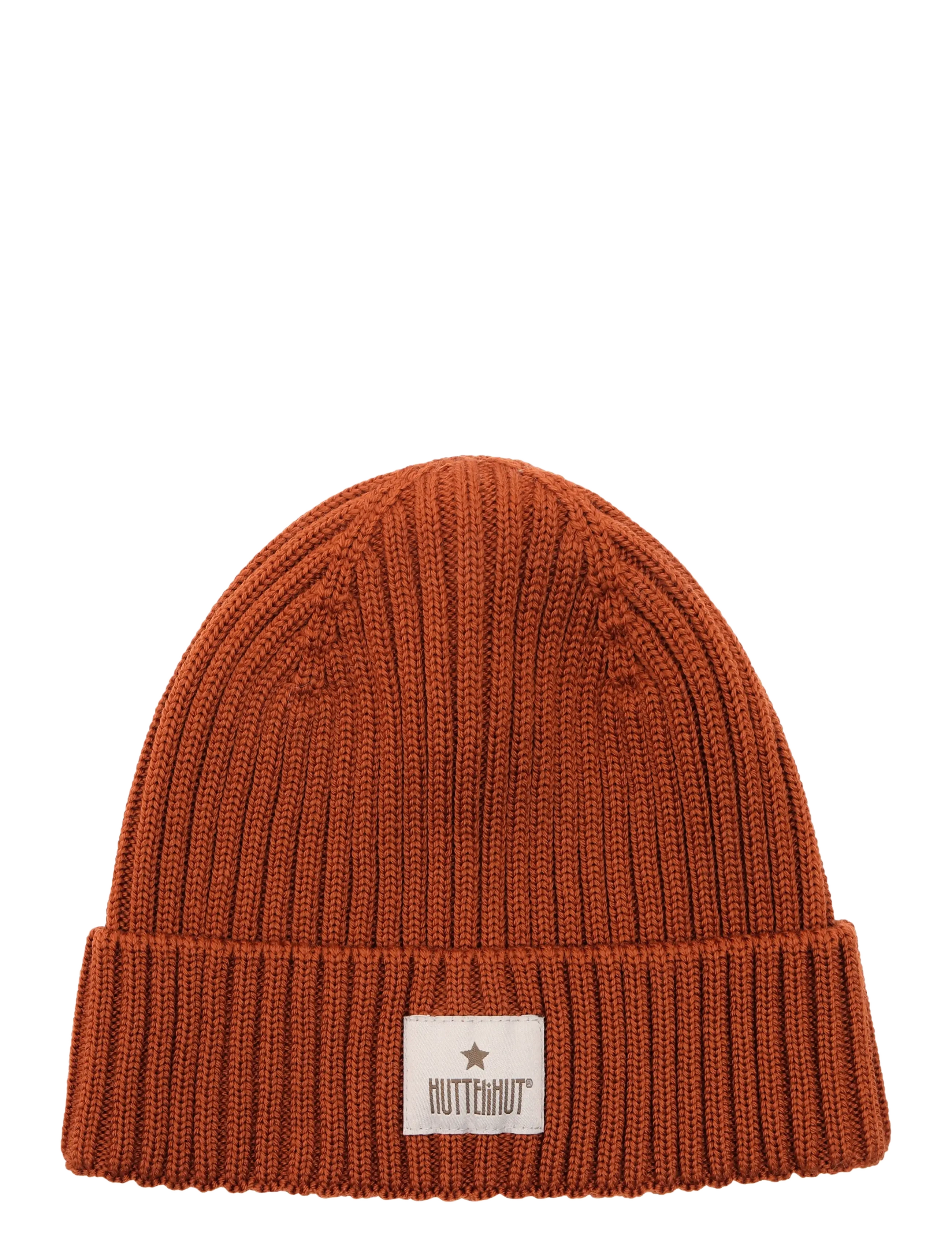 Huttelihut Hat Wool Knit Color Solid - Wintermützen - GINGER BREAD / brown