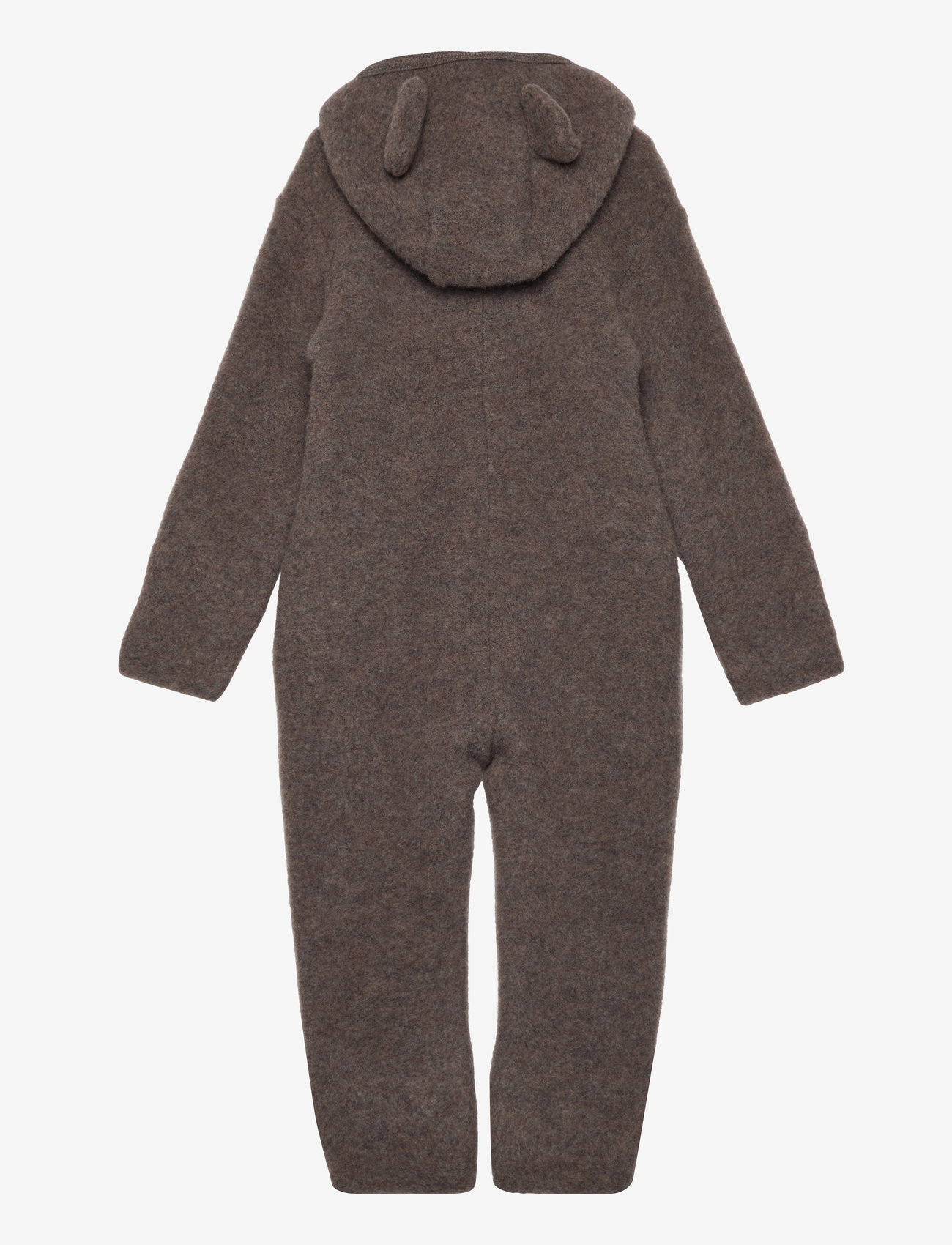 Huttelihut - Pram Suit Ears Soft Wool - cocoa brown - 1