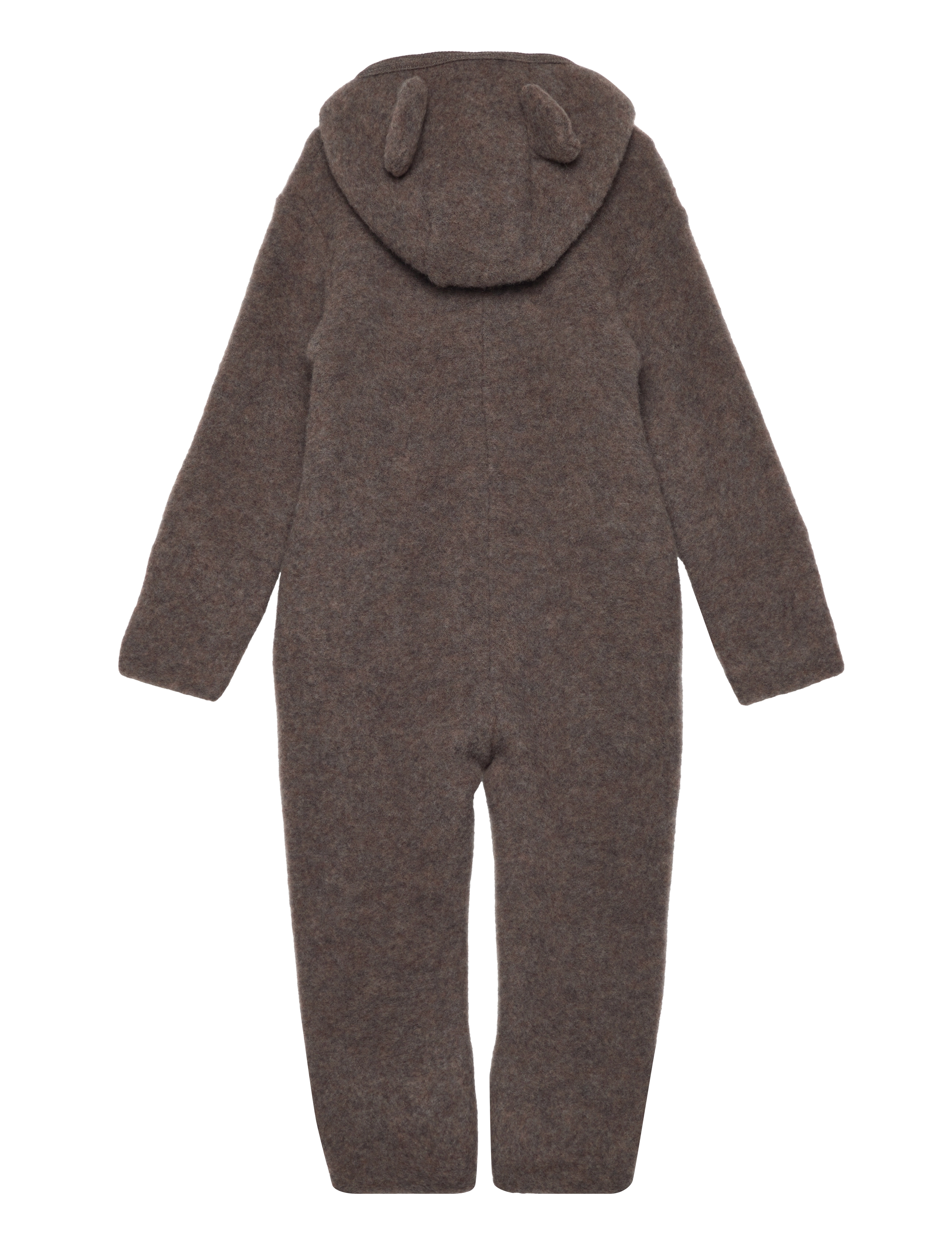 Huttelihut - Pram Suit Ears Soft Wool - cocoa brown - 1