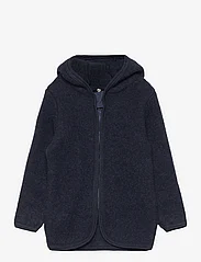 Huttelihut - Jacket Ears Soft Wool - hoodies - navy - 0