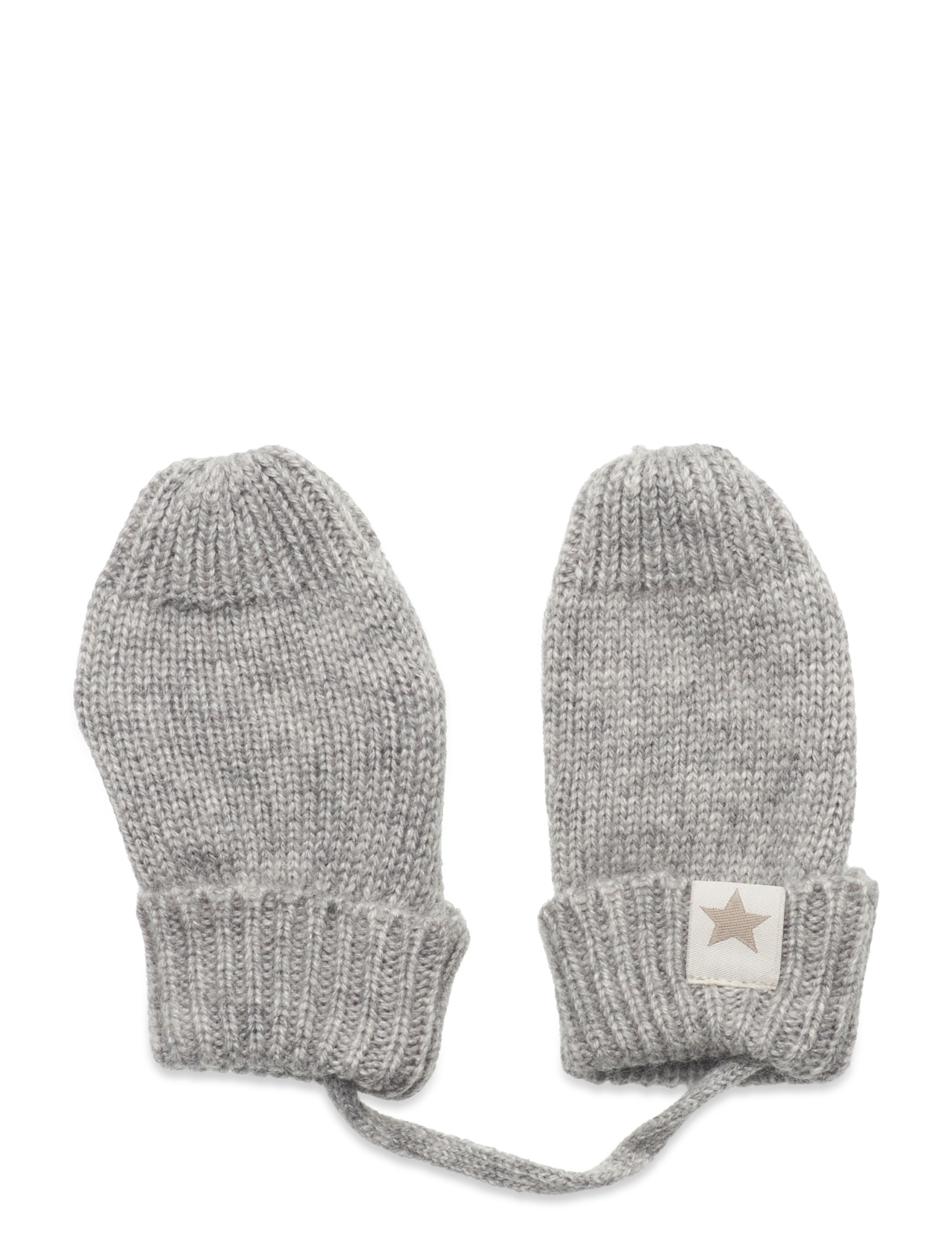 Mittens Wool Knit - LIGHT GREY MELANGE