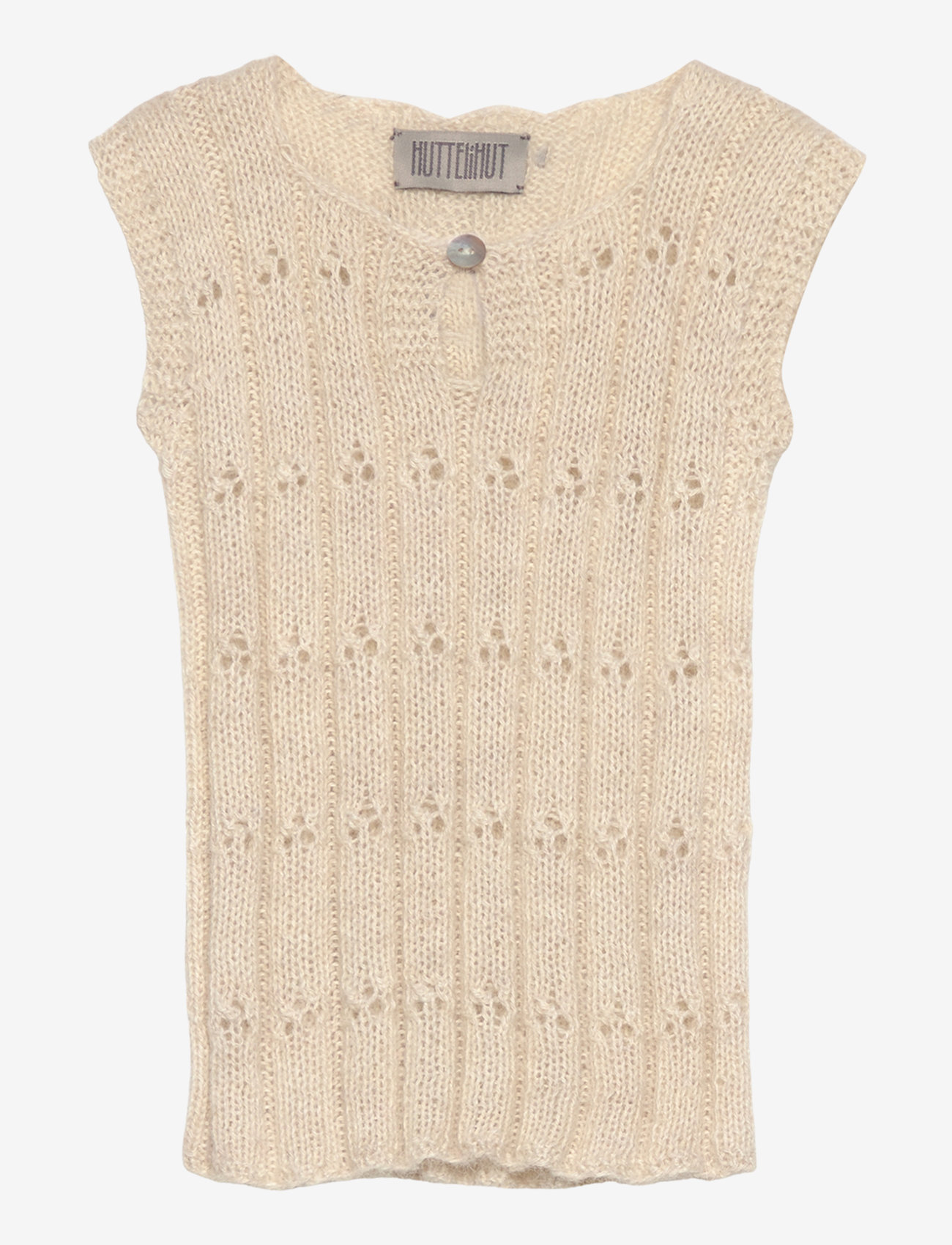 Huttelihut - Vest Alpaca Wool Knit - off-white - 0