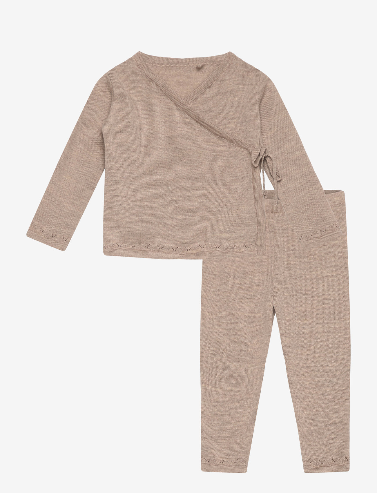 Huttelihut - Set - Blouse & Pants Wool Knit - camel - 0