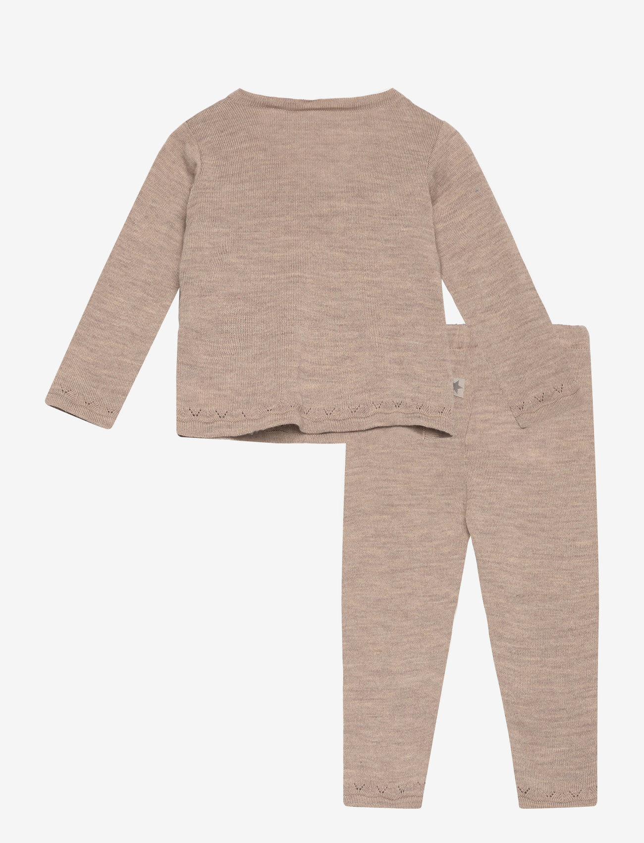 Huttelihut - Set - Blouse & Pants Wool Knit - camel - 1