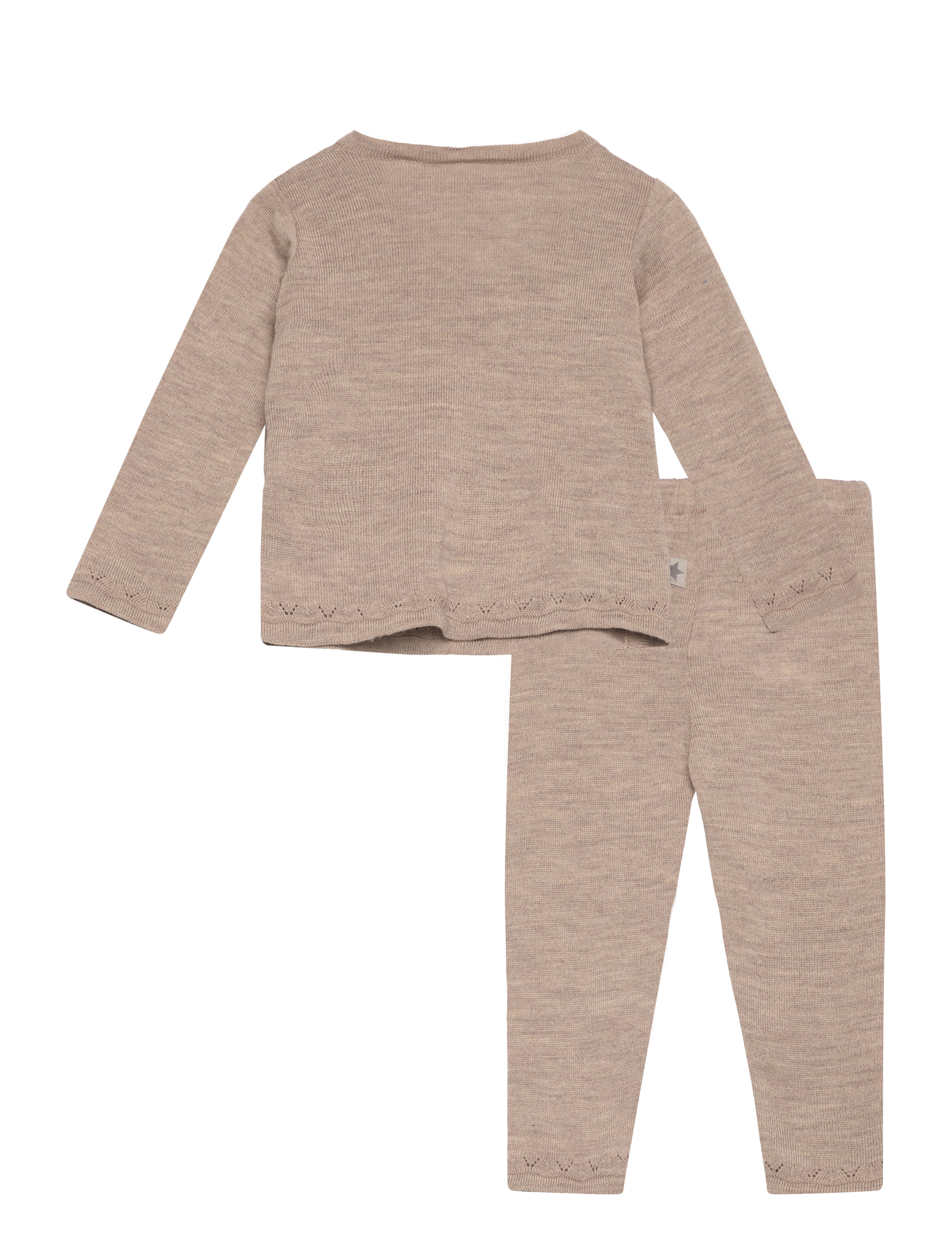 Huttelihut - Set - Blouse & Pants Wool Knit - camel - 1