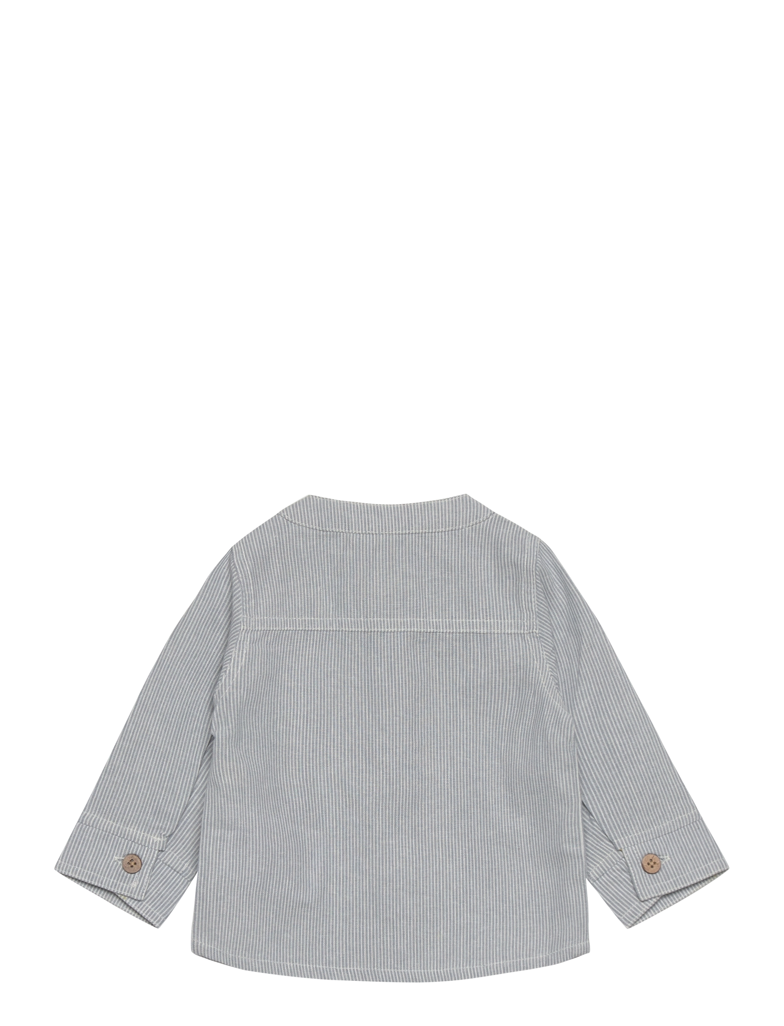 Huttelihut - Shirt LS Woven Stripe - citadel - 1