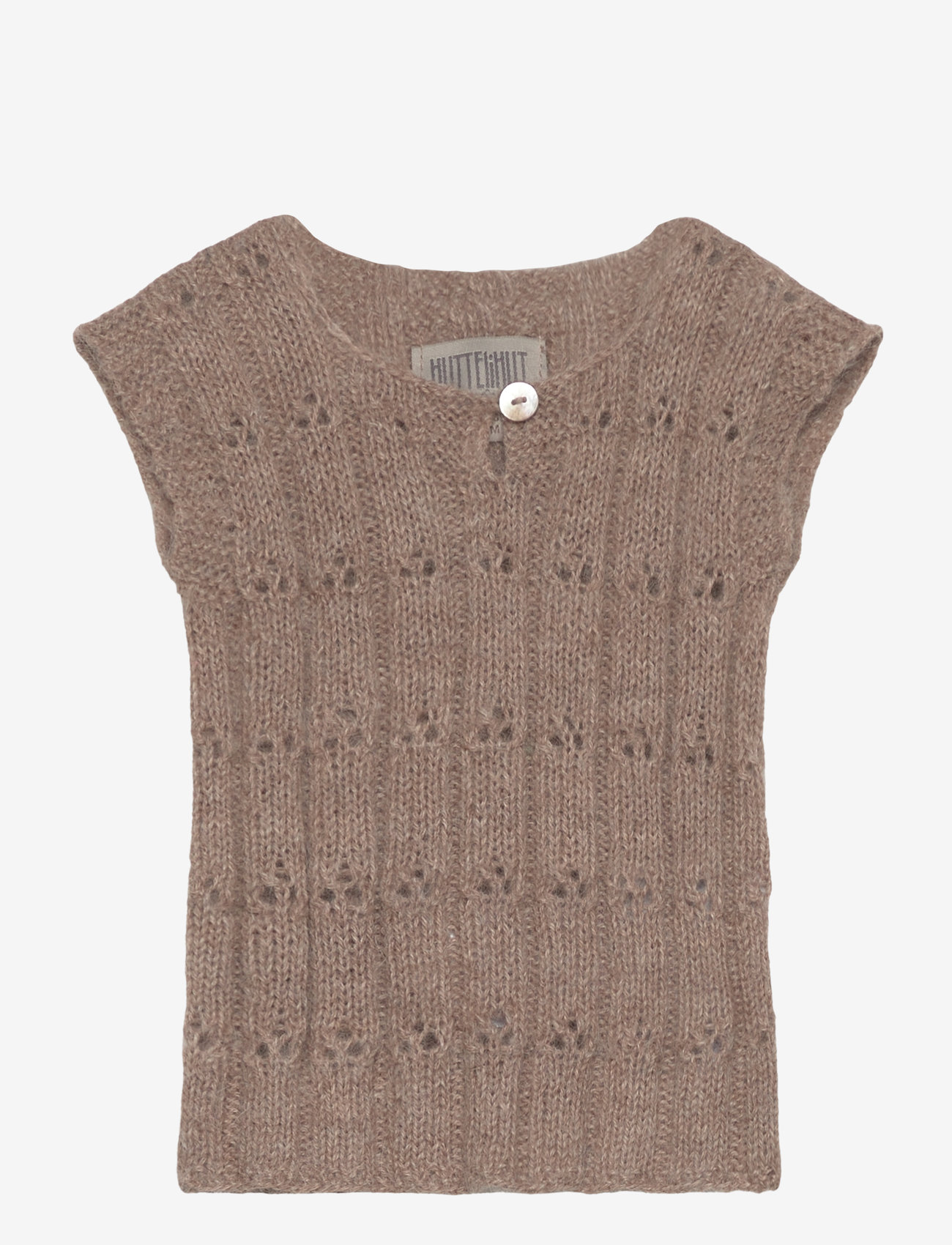 Huttelihut - Vest Alpaca Wool Knit - camel melange - 0