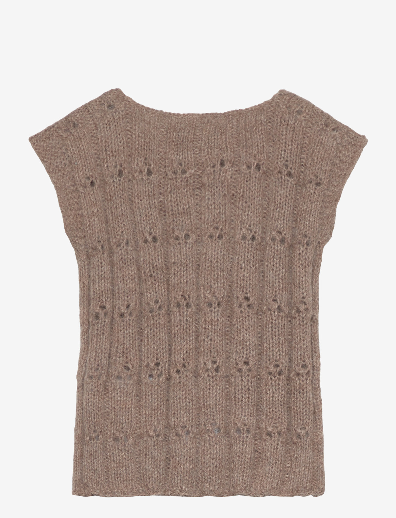 Huttelihut - Vest Alpaca Wool Knit - camel melange - 1