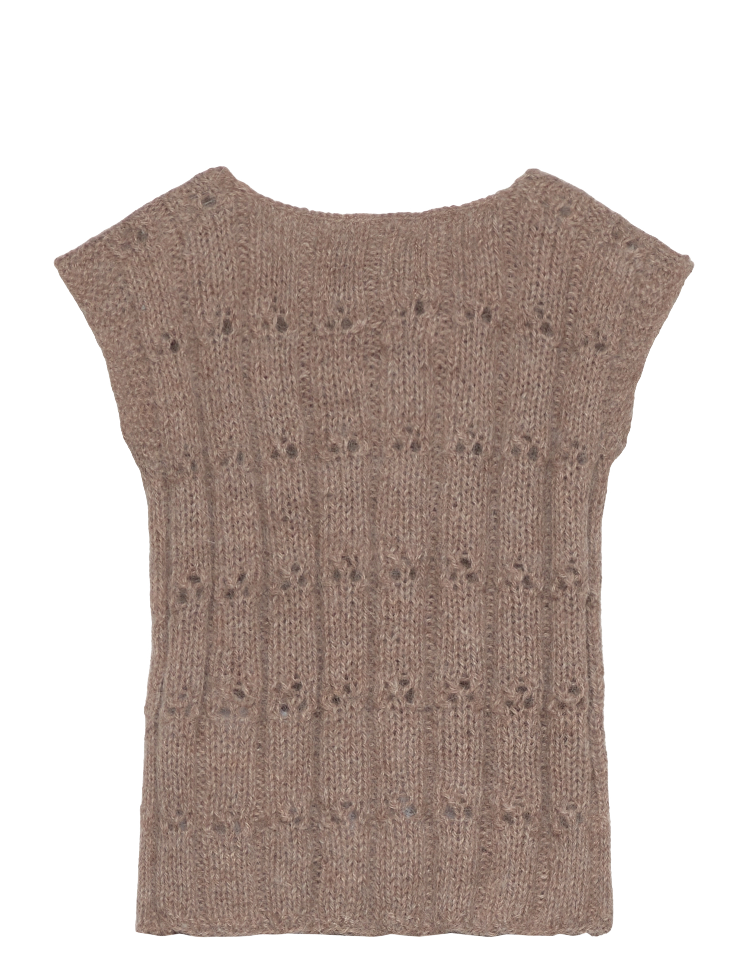 Huttelihut - Vest Alpaca Wool Knit - camel melange - 1