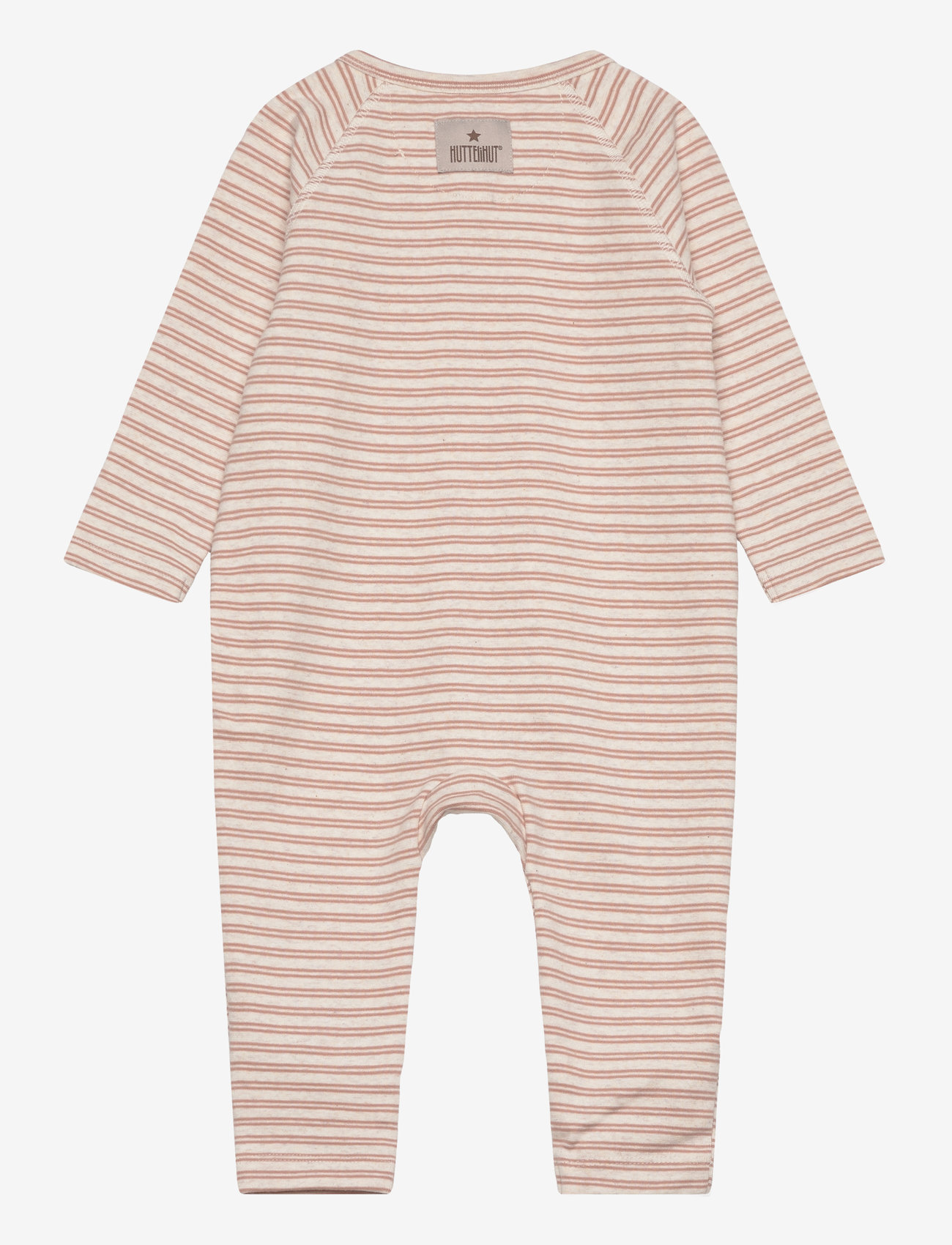 Huttelihut - Playsuit LS Striped Rib - mahogany rose - 1