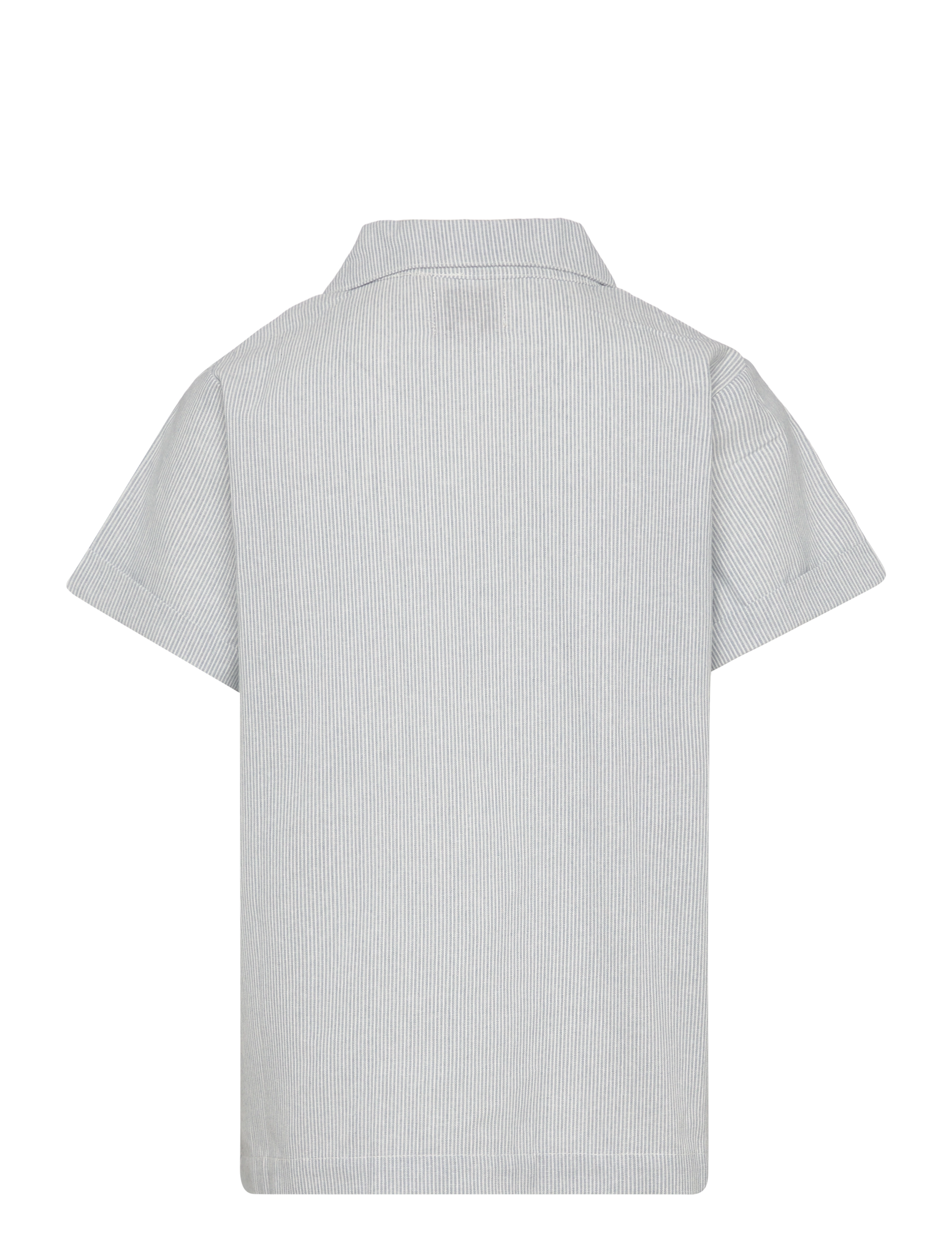 Huttelihut - Shirt SS Woven Stripe - citadel - 1