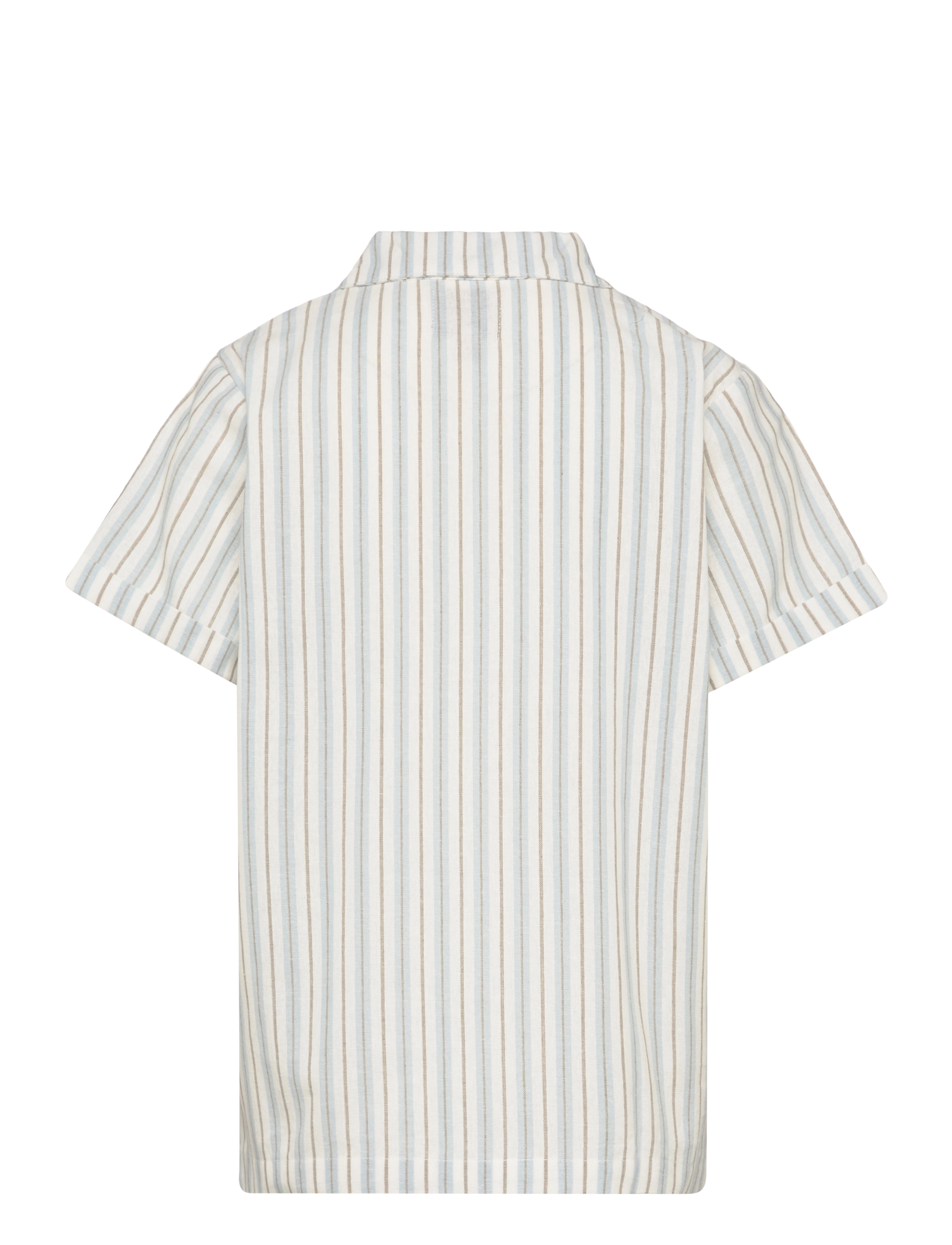 Huttelihut - Shirt SS Woven Stripe - silver sage - 1