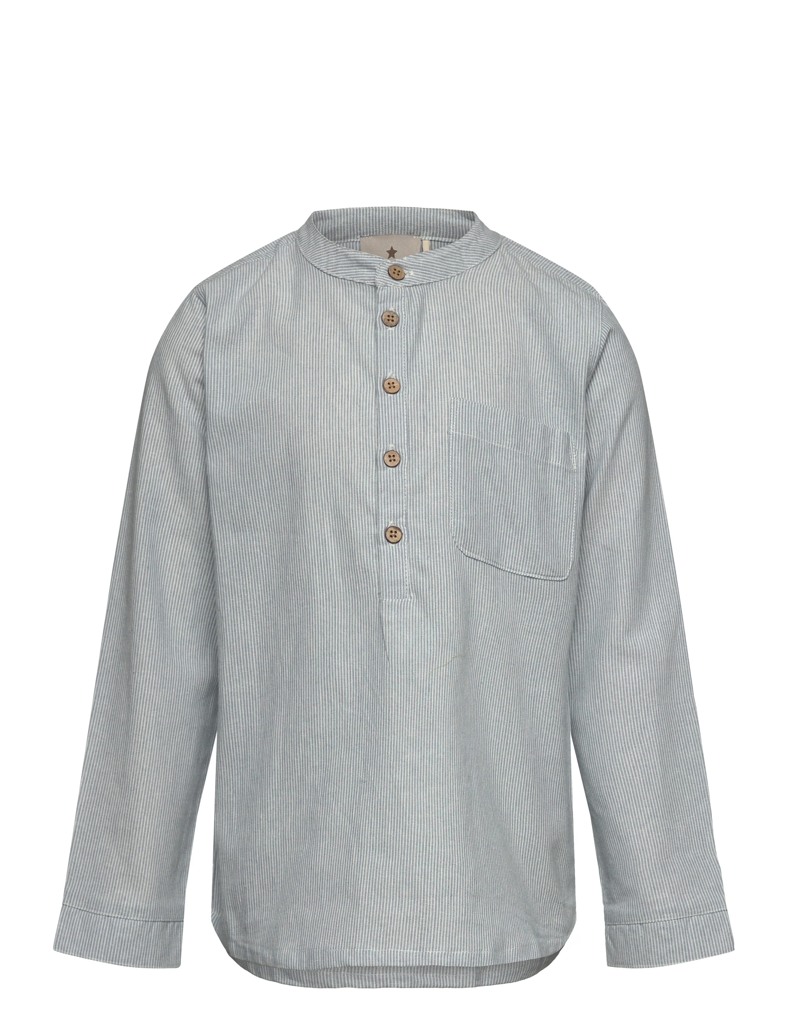 Huttelihut - Shirt LS Woven Stripe - citadel - 0