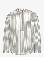 Shirt LS Woven Stripe - SILVER SAGE