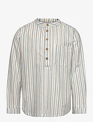 Huttelihut - Shirt LS Woven Stripe - langermede skjorter - silver sage - 0