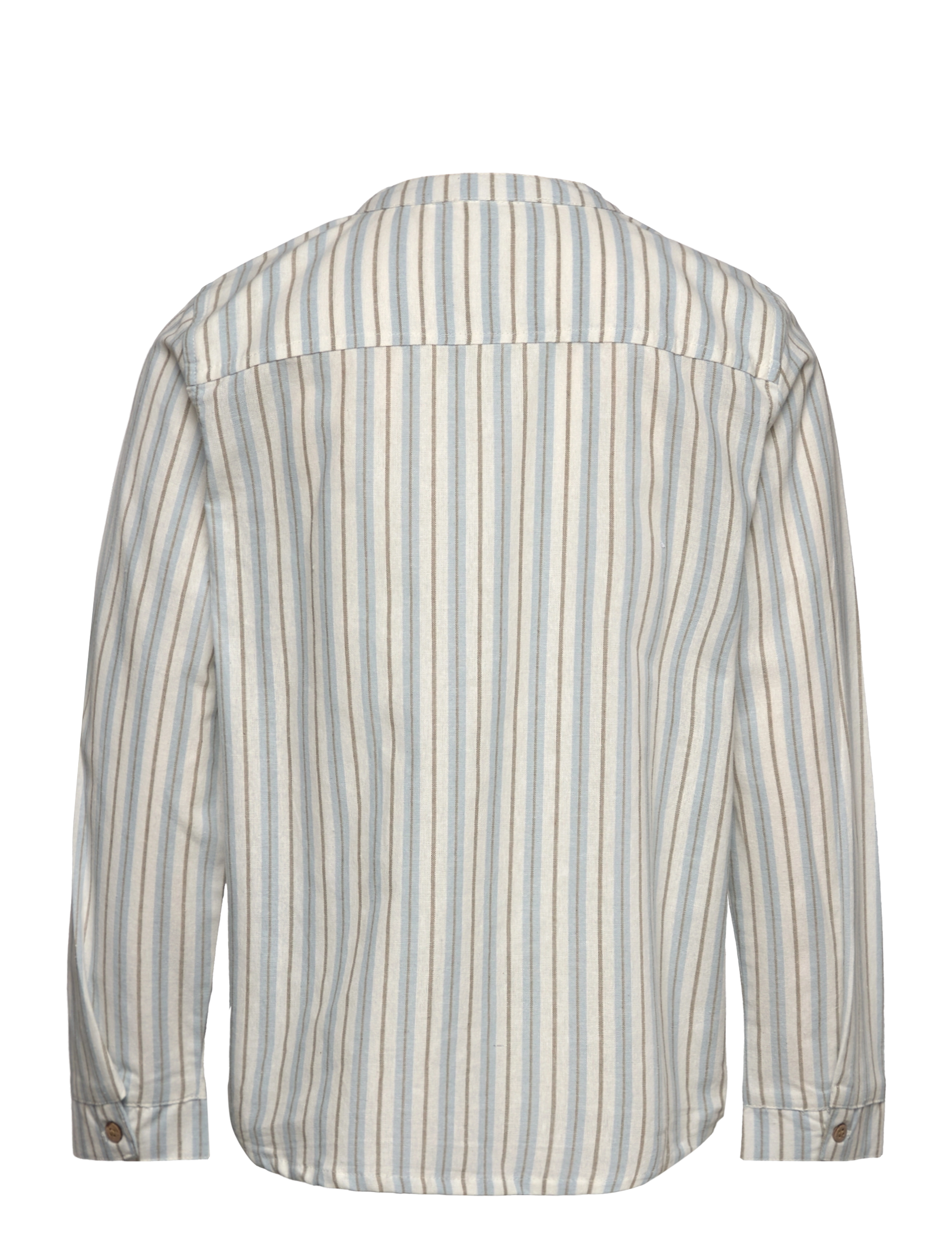 Huttelihut - Shirt LS Woven Stripe - silver sage - 1
